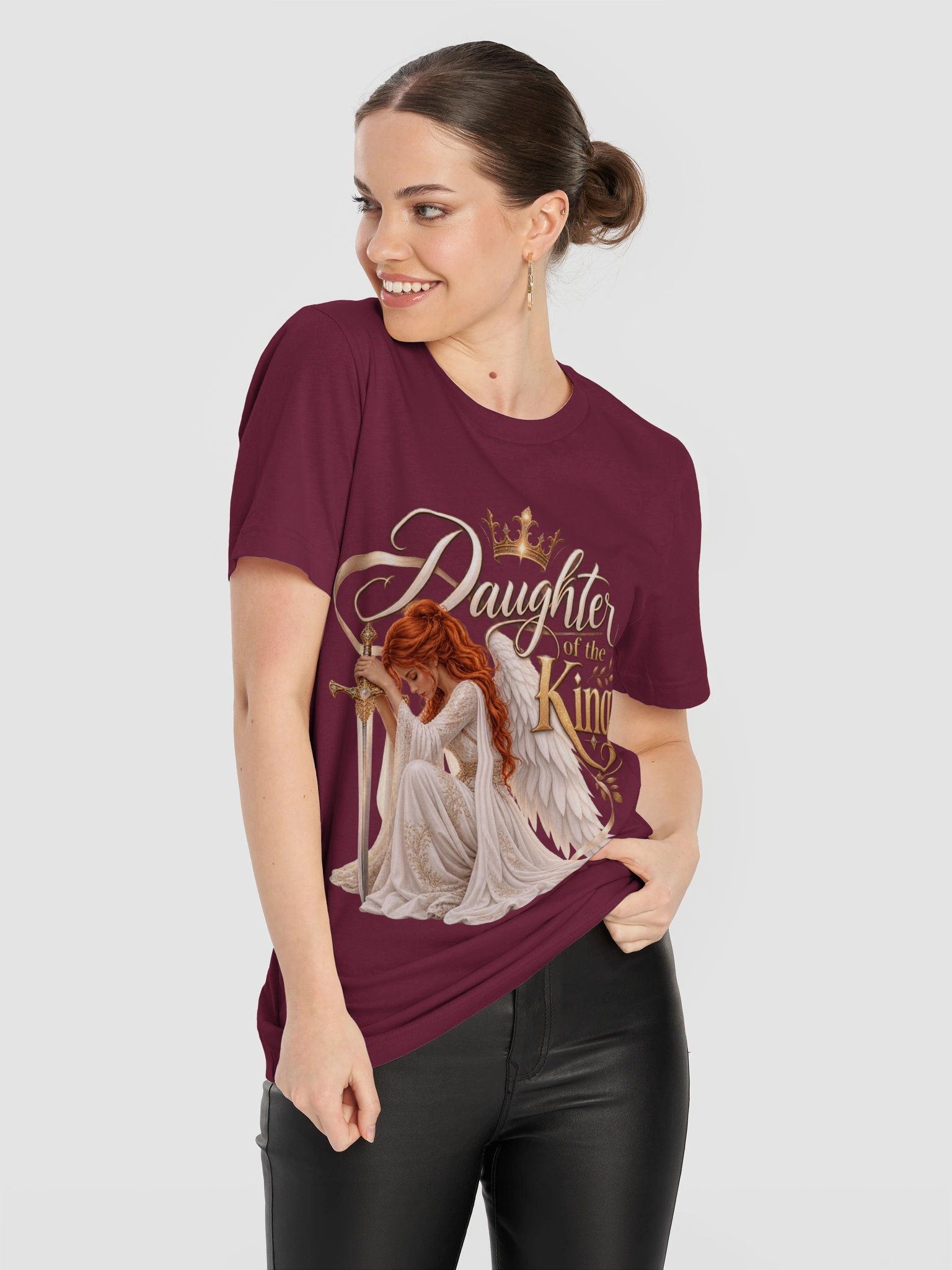 Daughter of the King Christian T-Shirt – Faith-Inspired Women’s Graphic Tee product image (127)