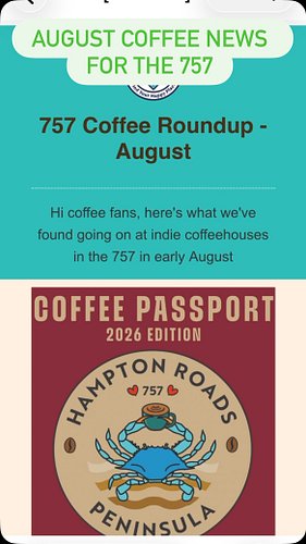 Latest edition of the 757 Coffee News just sent out. Lots of news recently. @beachbumcoffeeva now open
@c_l_beans trailer, @m...