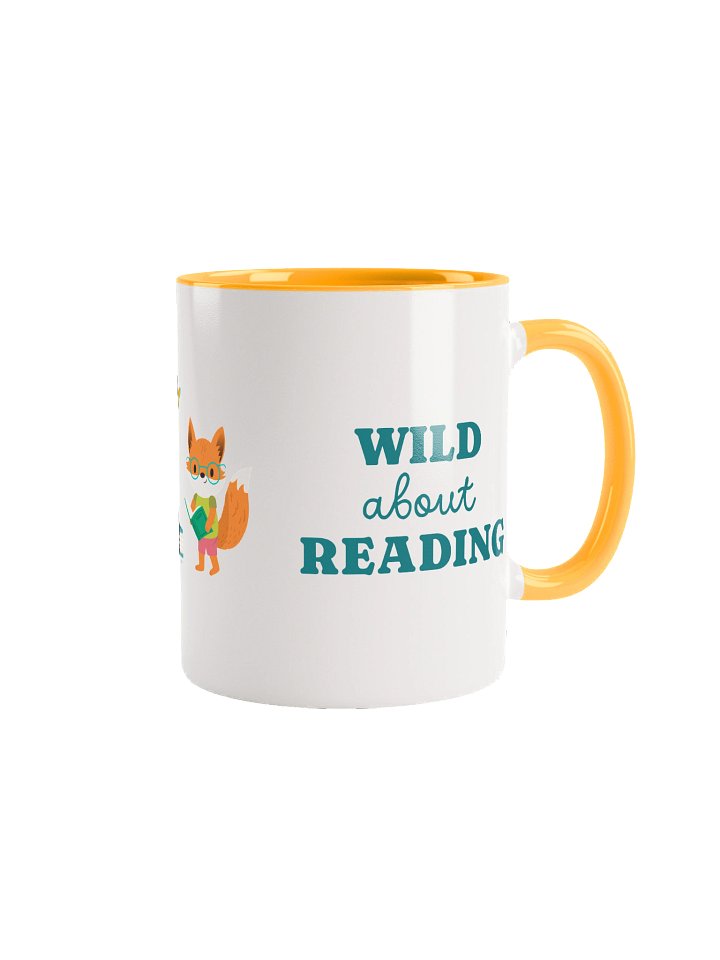 Wild About Reading 11oz Mug - Yellow Inside product image (1)