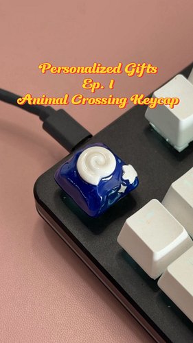 Custom Animal Crossing fossil keycap! 🦴⌨️ 

Starting a series on personalized gifts you can make with polymer clay (because h...