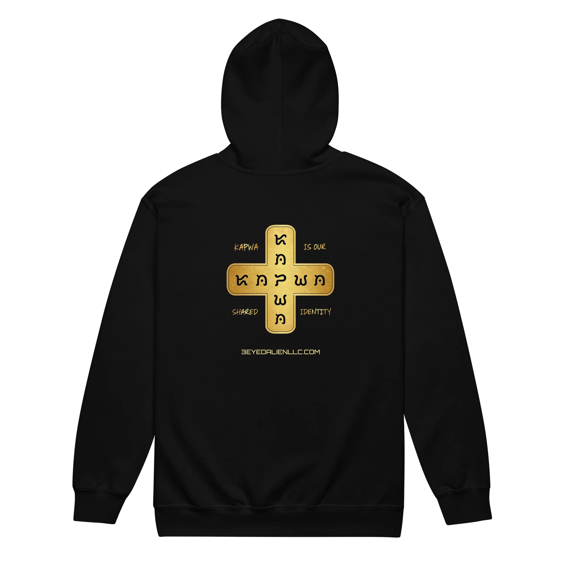 3EA LOGO / KAPWA Doctrine – EMBROIDERED GOLD ZIP HOODIE product image (5)