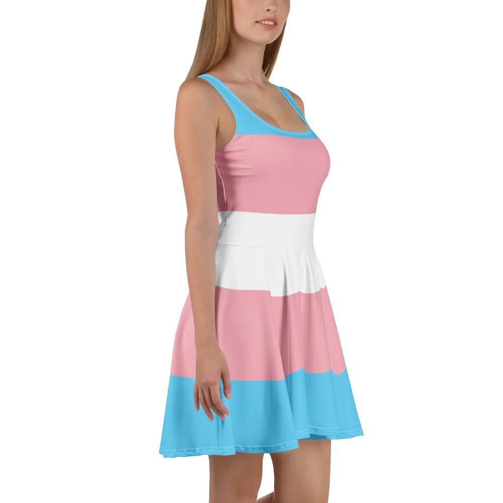 Trans Pride Flag Skater Dress product image (3)