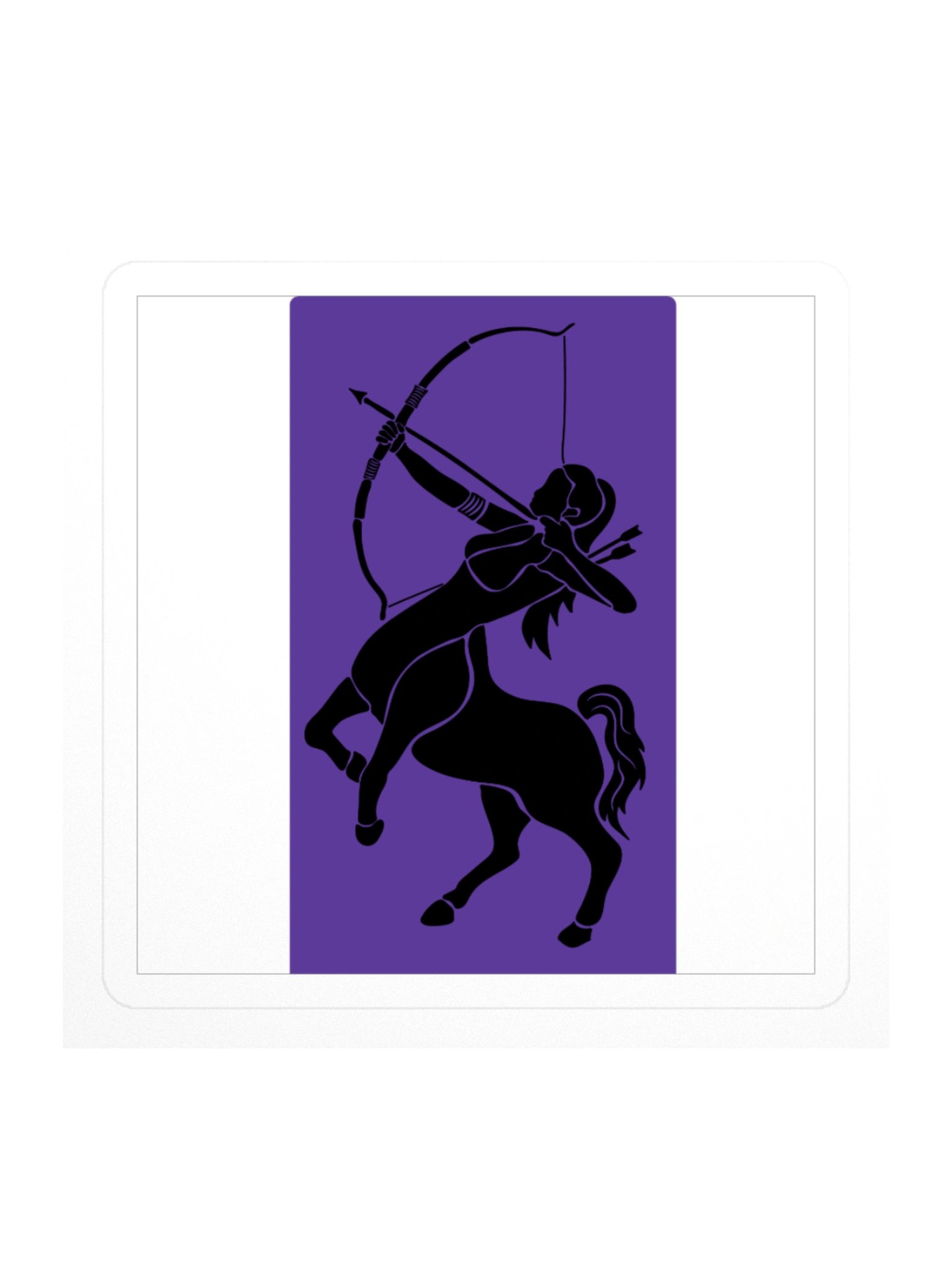 Sagittarius Zodiac Sticker — Purple Silhouette Centaur Design product image (1)