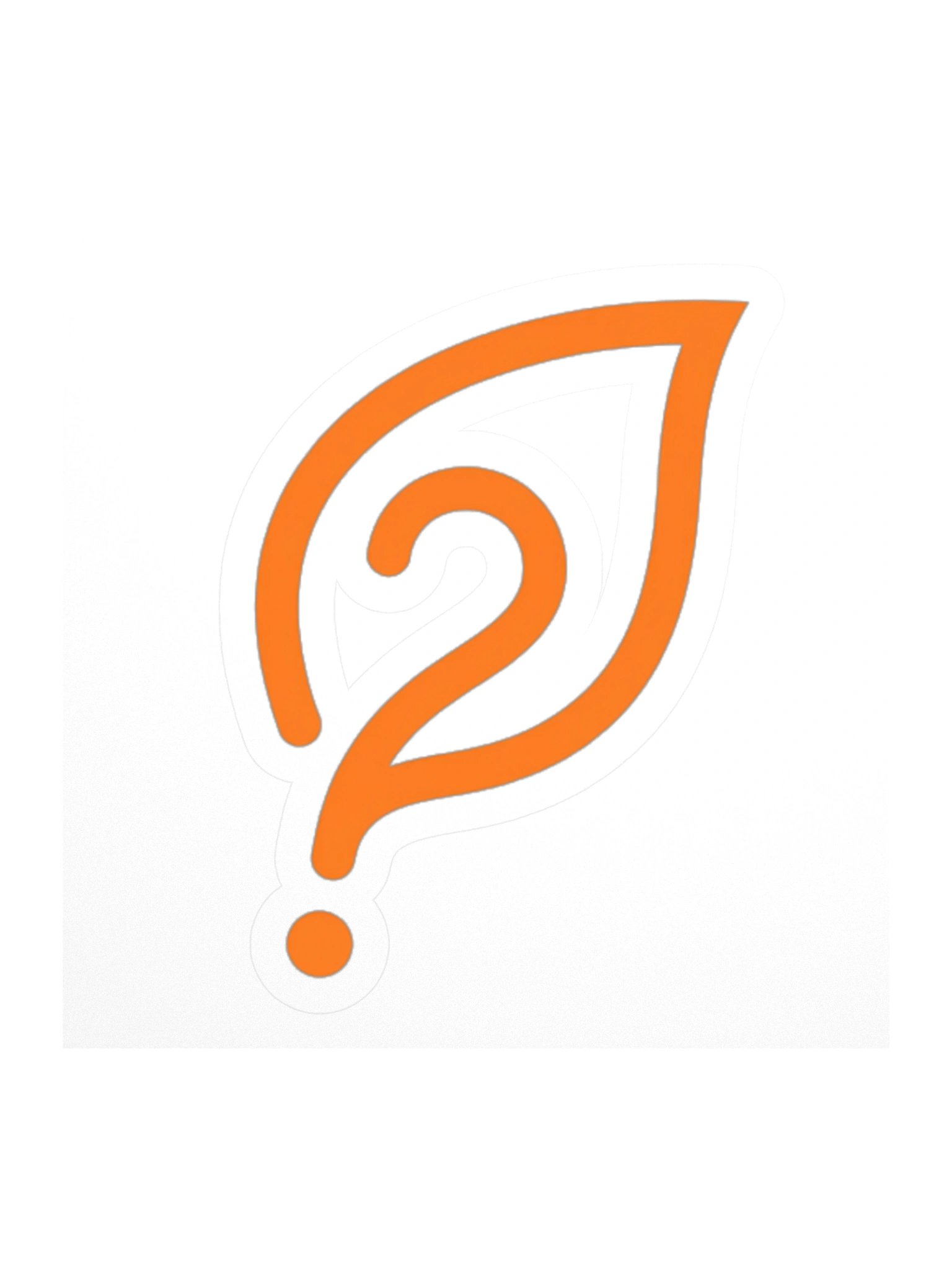 3x3 Question Leaf Logo Sticker product image (1)