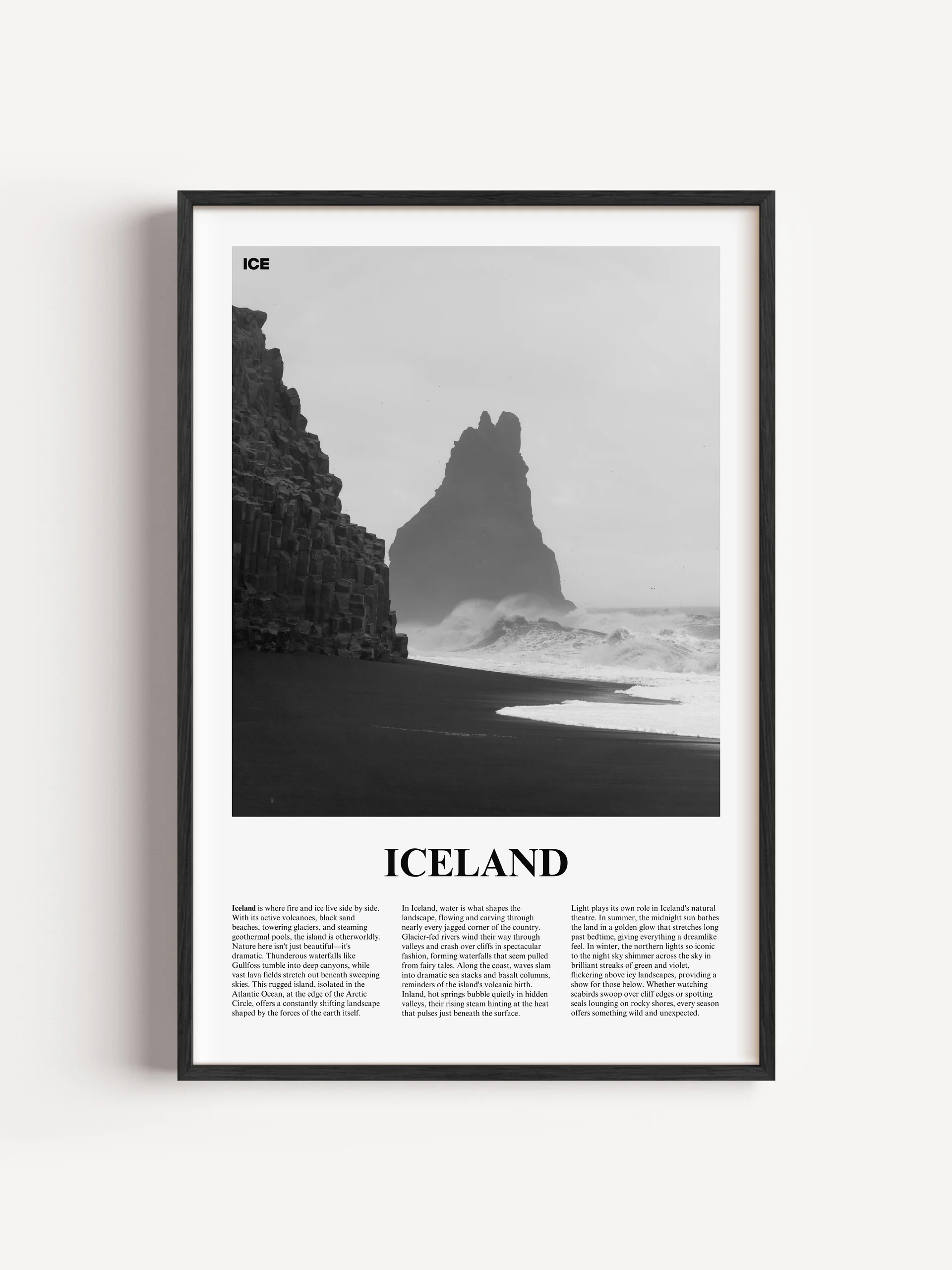 Iceland 01 Newspaper Poster | Framed product image (1)