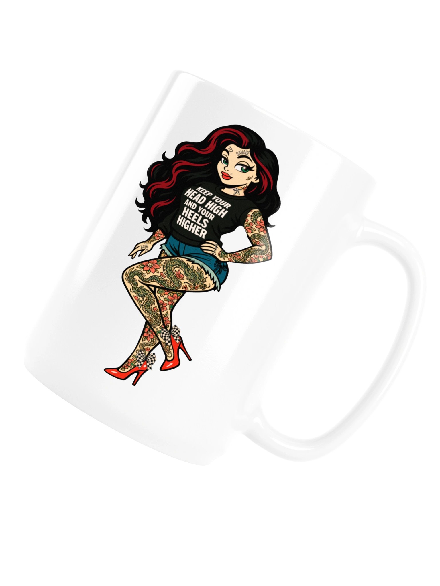 Tattooed Skarlitt Baddie + Be Legendary Quote 20oz Mug product image (6)