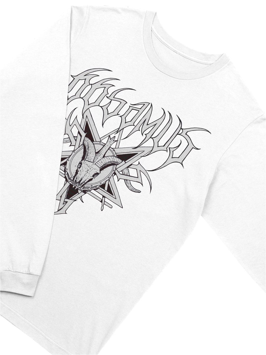 66Samus logo white longsleeve product image (3)