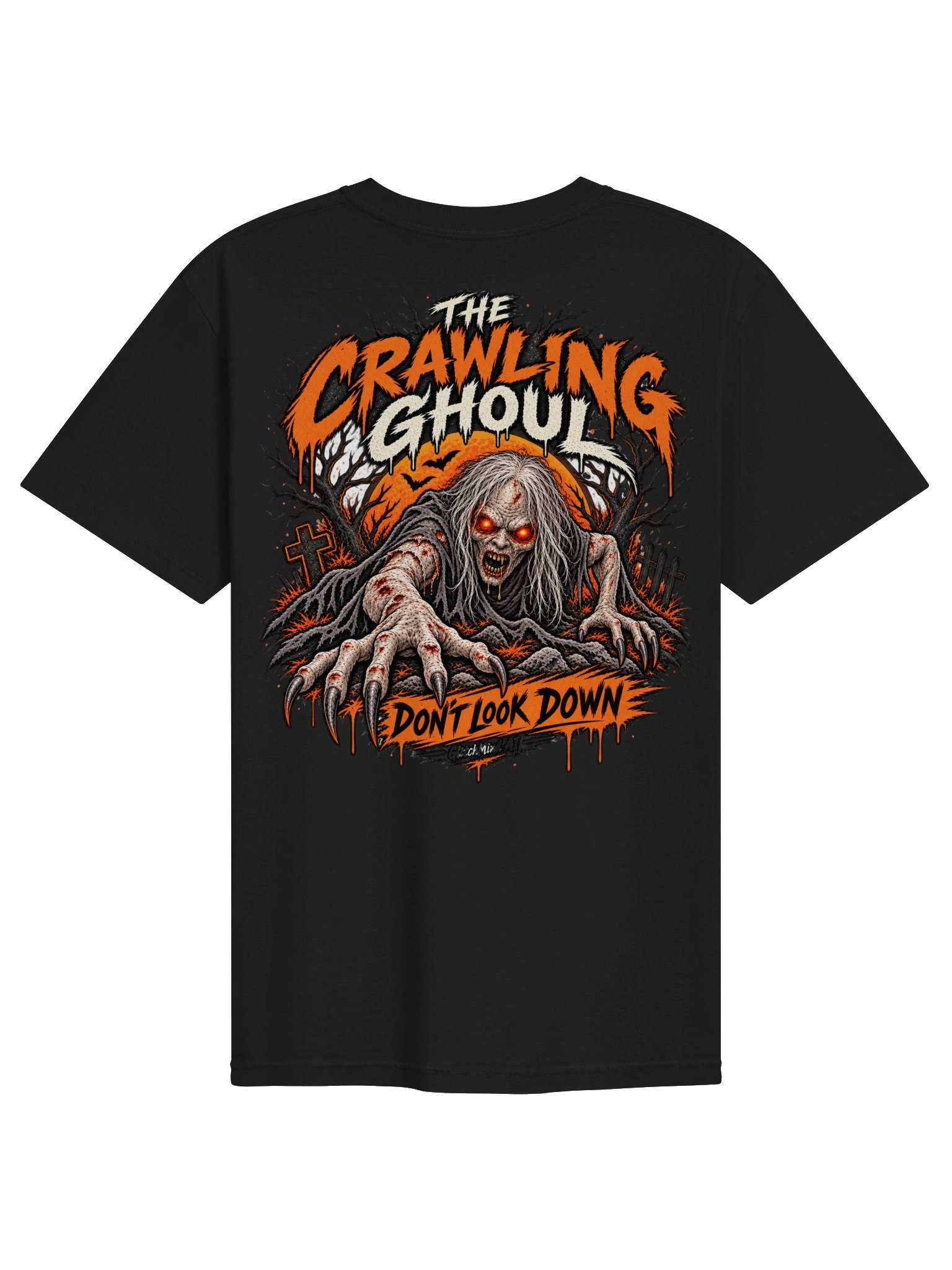 Crawling Ghoul “Don’t Look Down” Back Print T-Shirt product image (6)