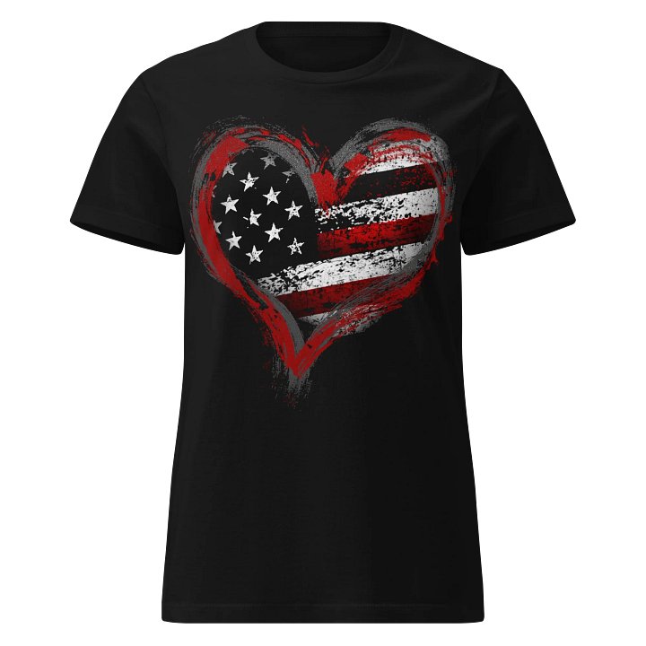 American Flag Heart Women's Fit product image (1)