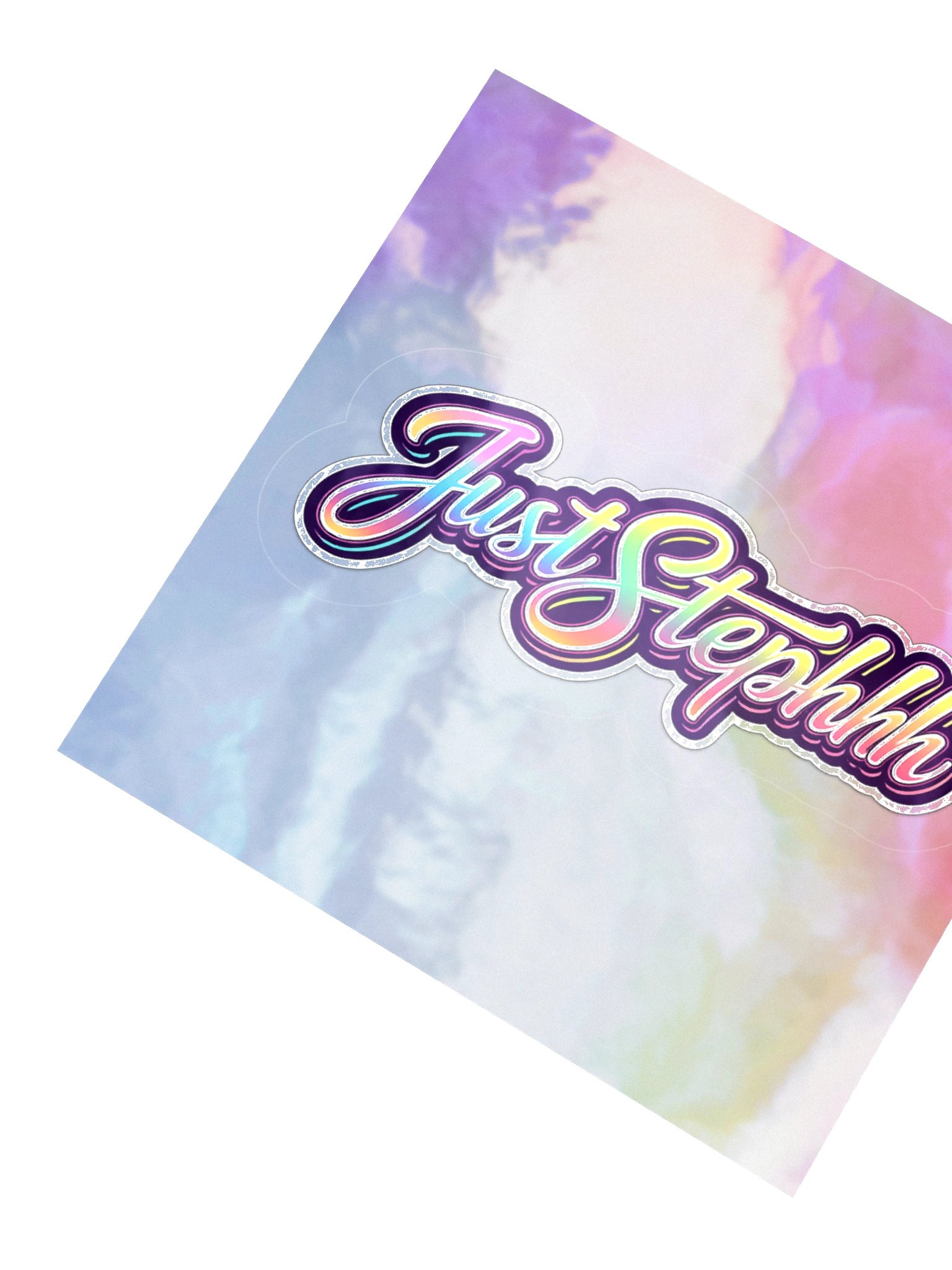 JustStephhh Rainbow Script Holographic Sticker product image (4)