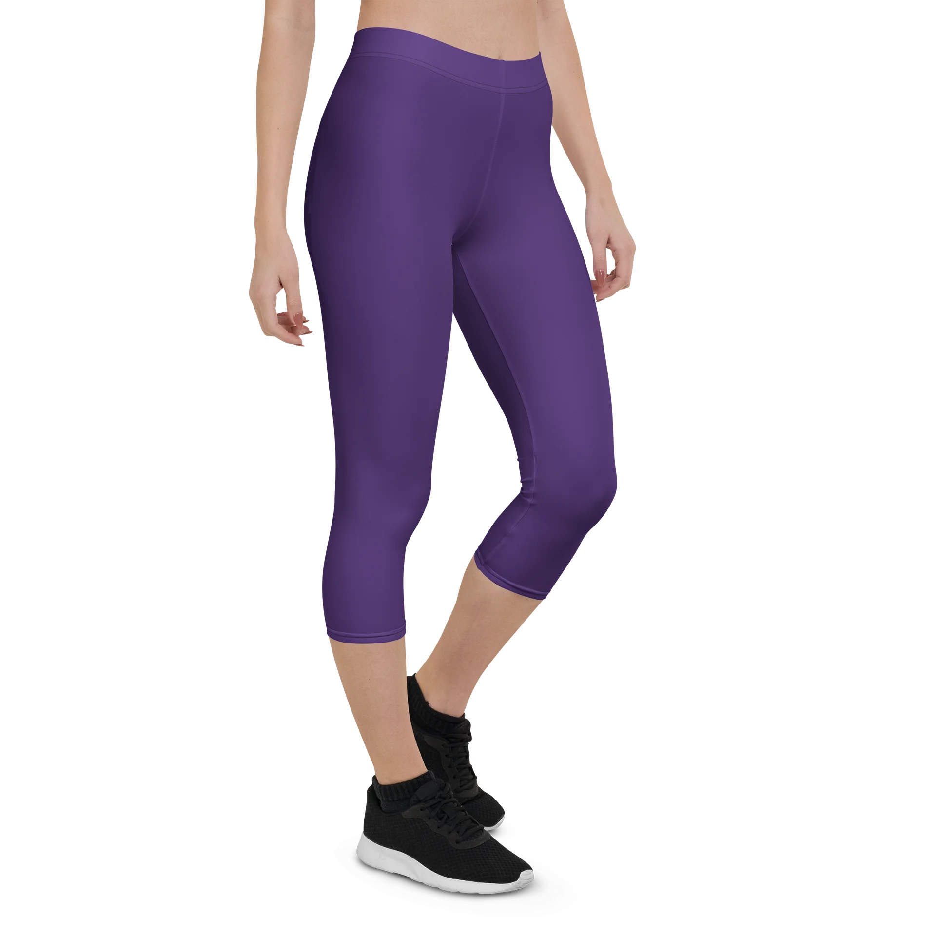 His House Womens Performance Crop Leggings - Purple product image (7)