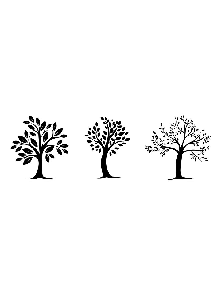 Tree Svg, Tree Vector, silhouette,Forest Clipart, Trees Cricut Cutting File product image (2)