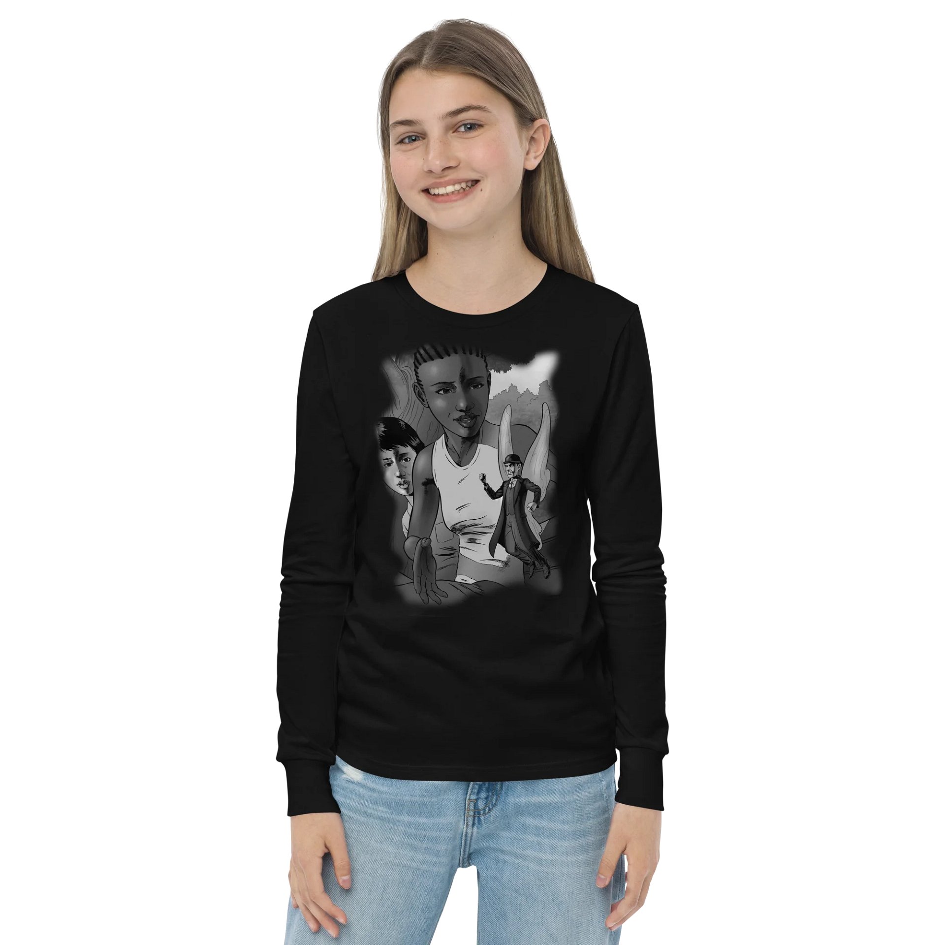 The Great American Fairy Hoax - Fay & Iris - Bella+Canvas Youth Long Sleeve T-Shirt product image (2)