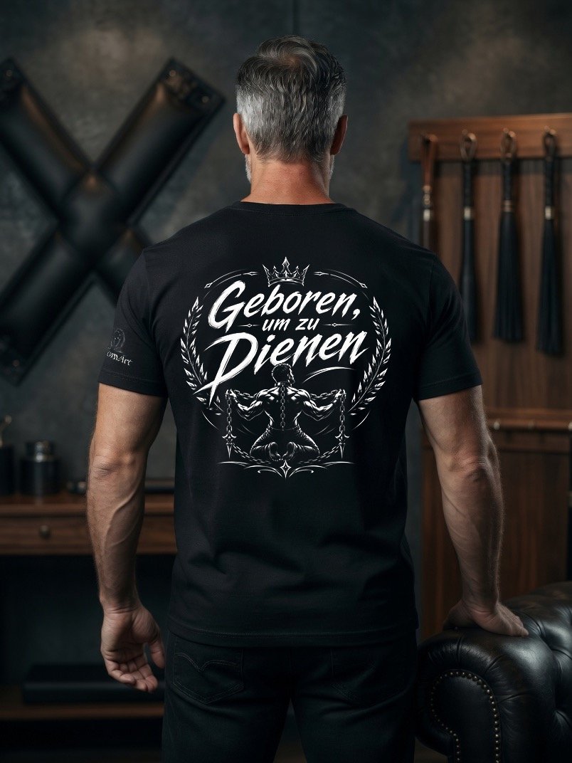 Ja, Herrin! – Geboren, um zu dienen | Dominantes Front-&-Backprint T-Shirt product image (2)