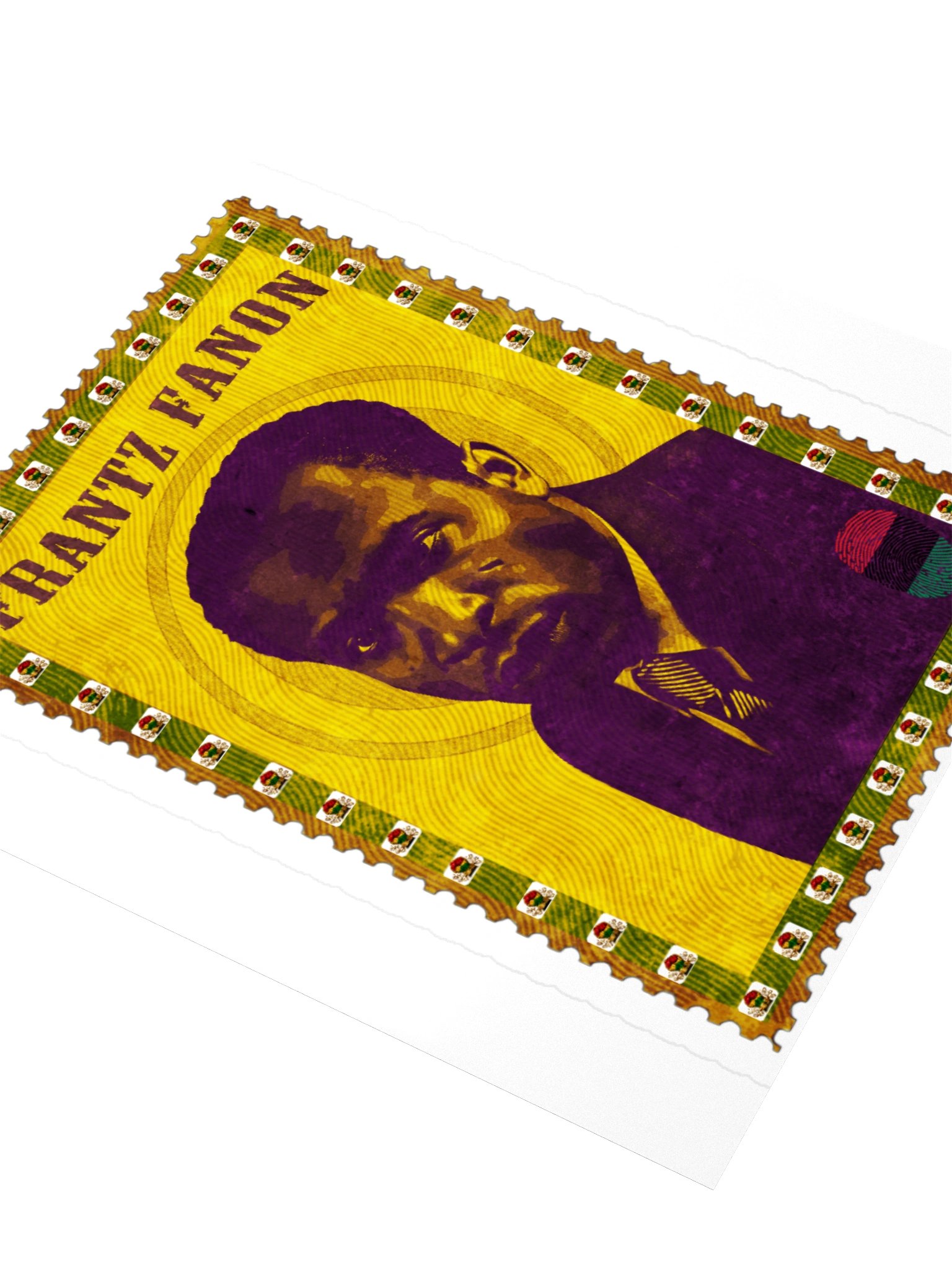 Frantz Fanon Vintage Postage Stamp Sticker | Pan-African Art product image (9)