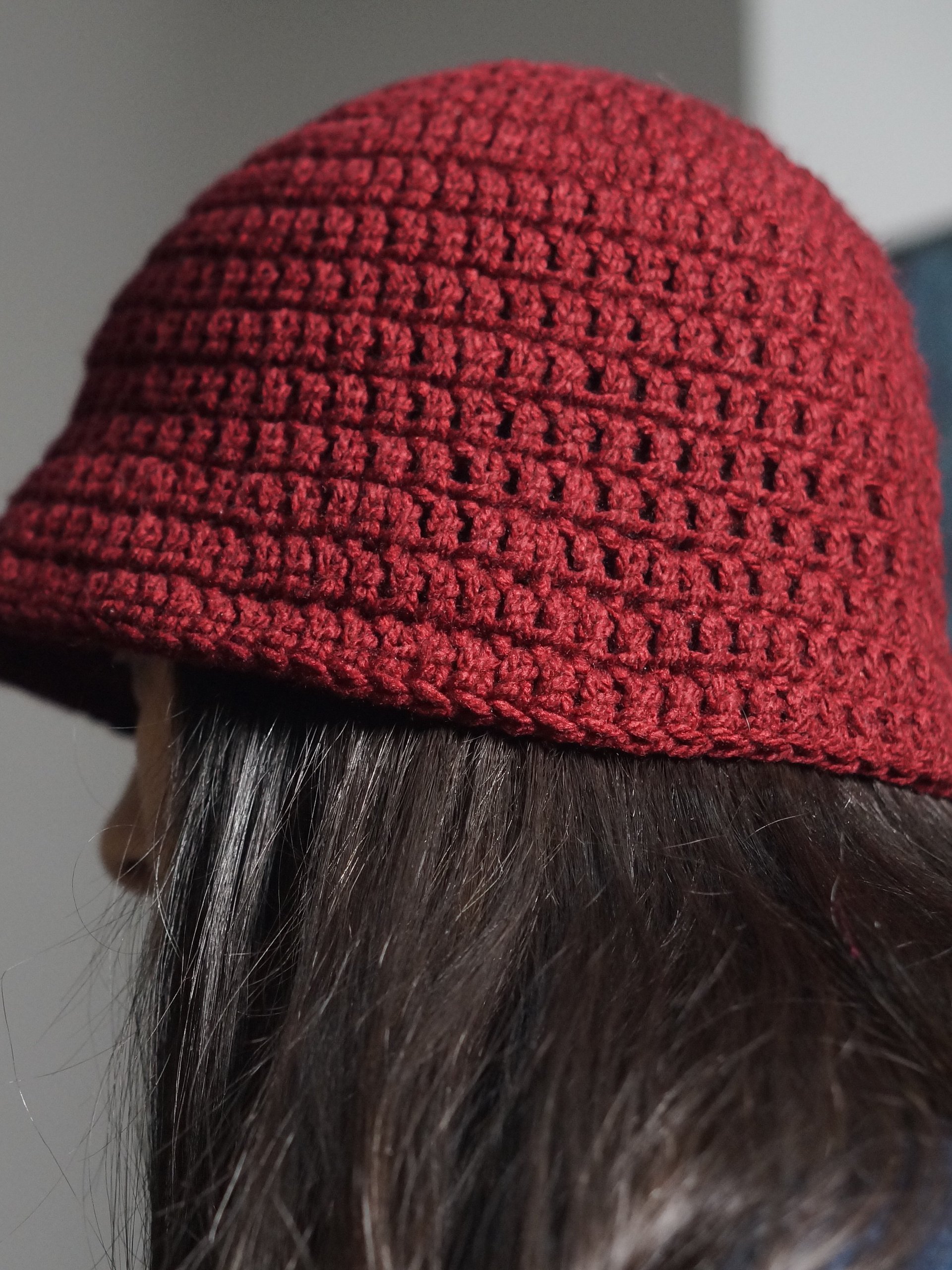 Double crochet bucket hat crochet pattern product image (3)