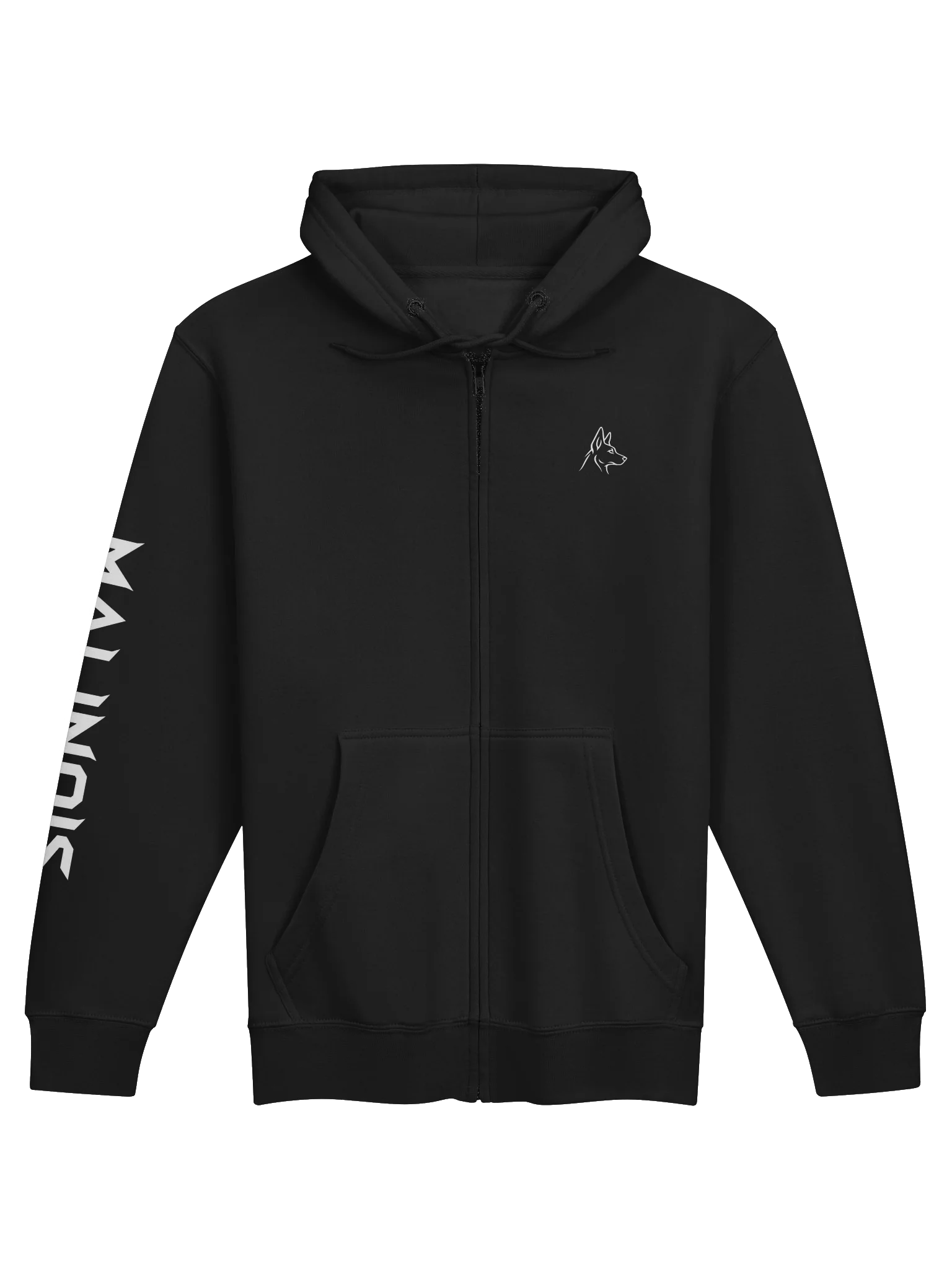 MALINOIS Portrait – Premium Full-Zip Hoodie product image (2)