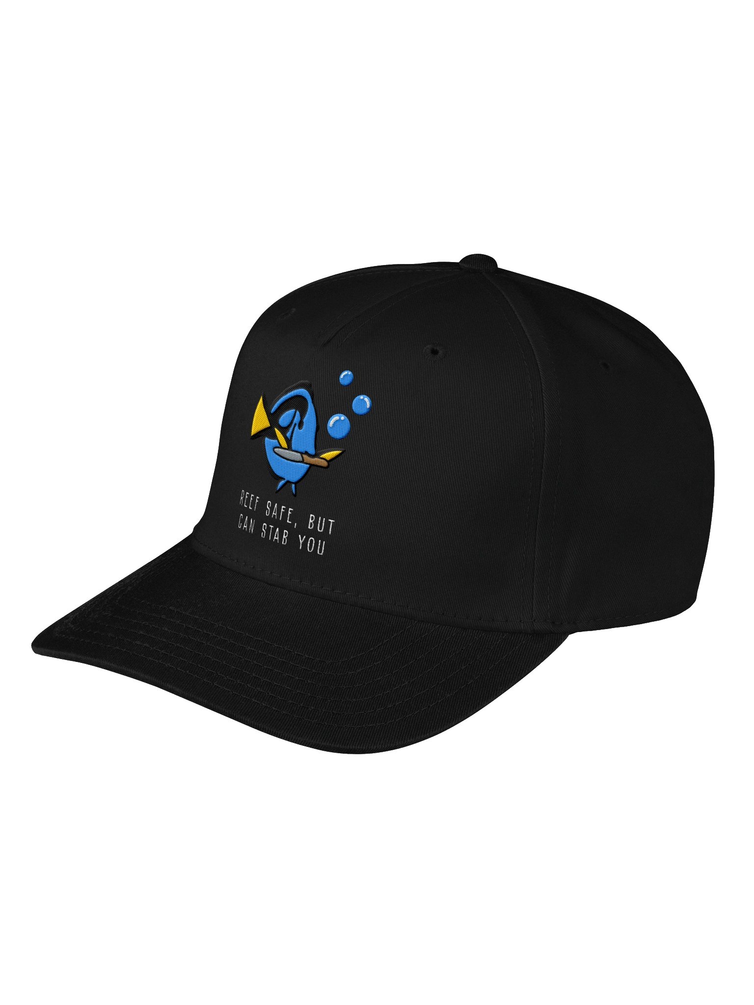 Angry Blue Tang Embroidered Baseball Cap | Reef Fish Hat for Saltwater Aquarium Lovers product image (5)