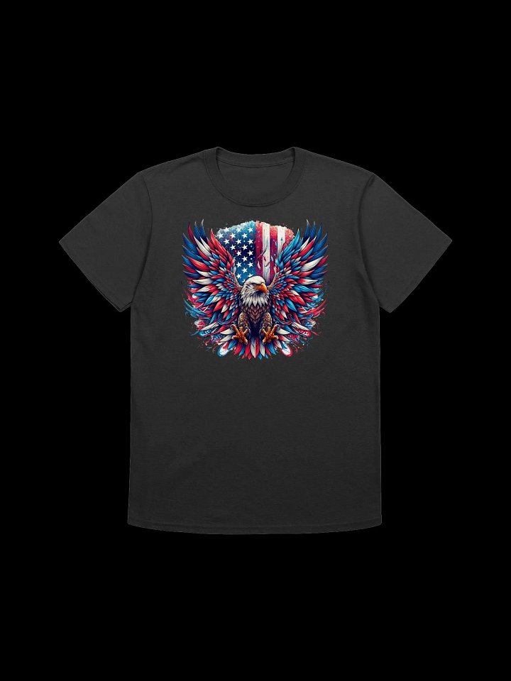 Patriotic Bald Eagle Art-American Flag Wings and Background T-Shirt product image (4)