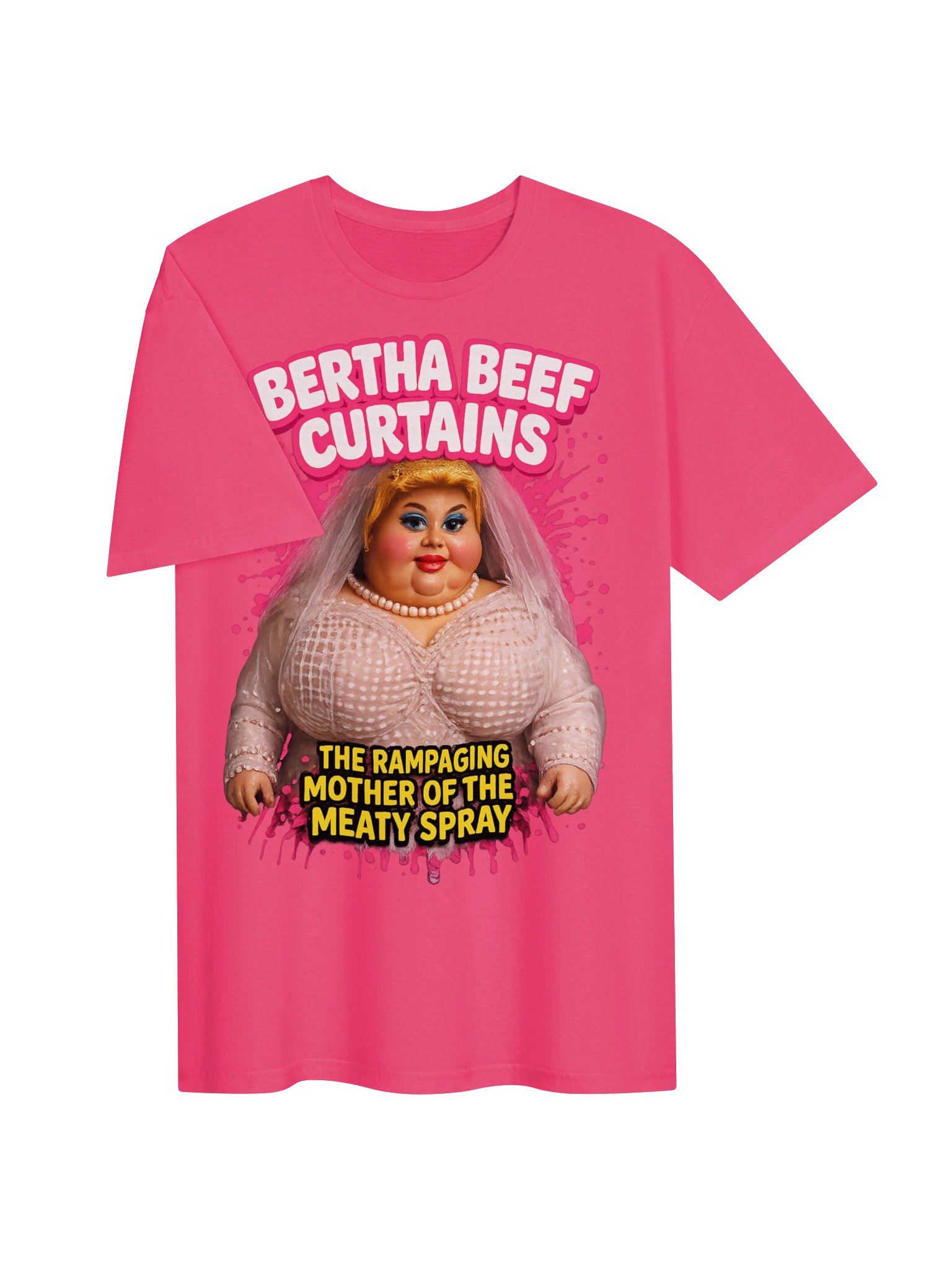 666 Toys | Bertha Beef Curtains | The Rampaging Mother Of The Meaty Spray | Gildan Unisex Softstyle T-Shirt product image (3)