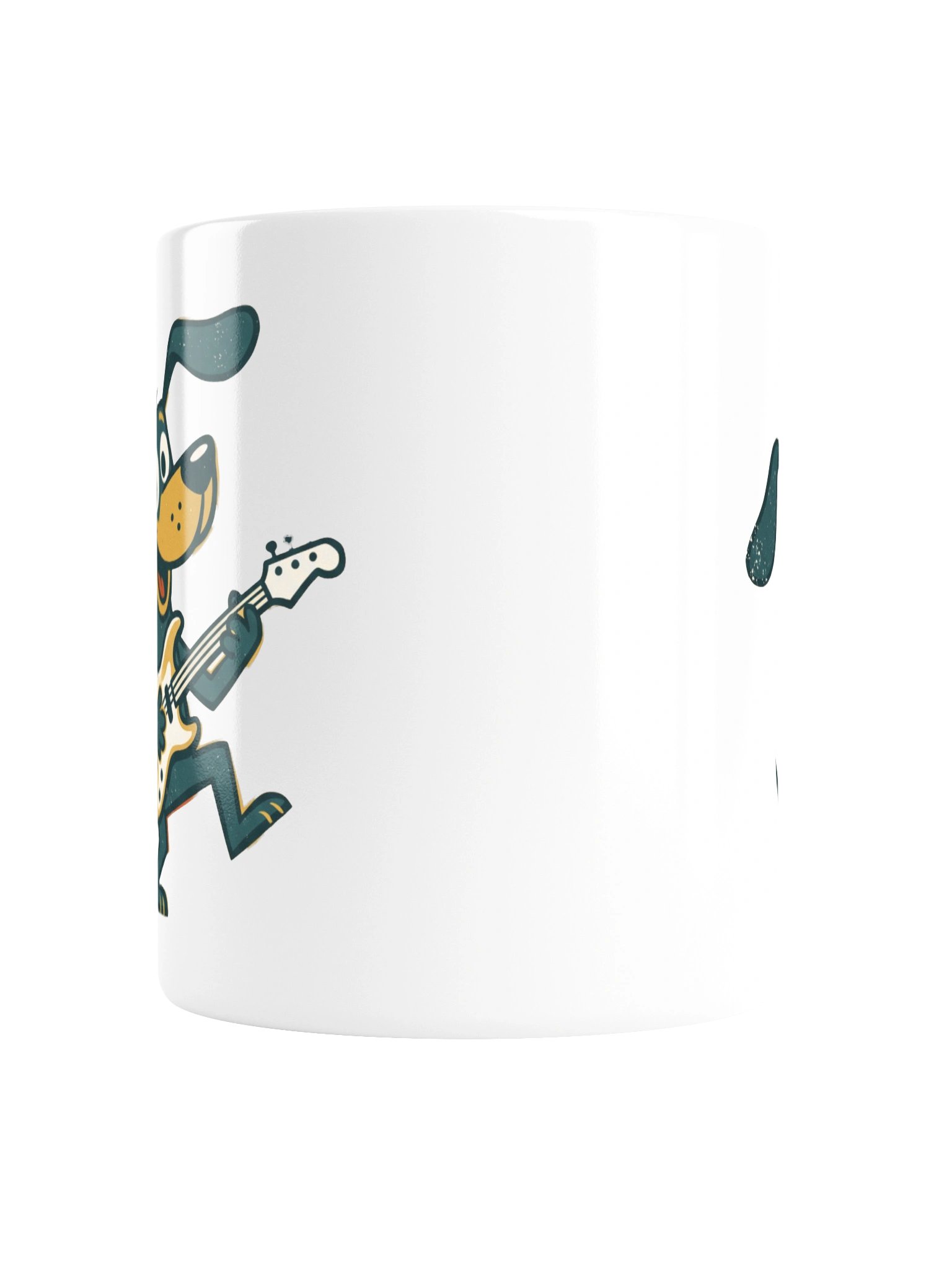 Retro Dog Playing Bass Guitar Mug – Vintage Cartoon Bassist Coffee Mug, Funny Musician Gift for Dog Lovers product image (5)