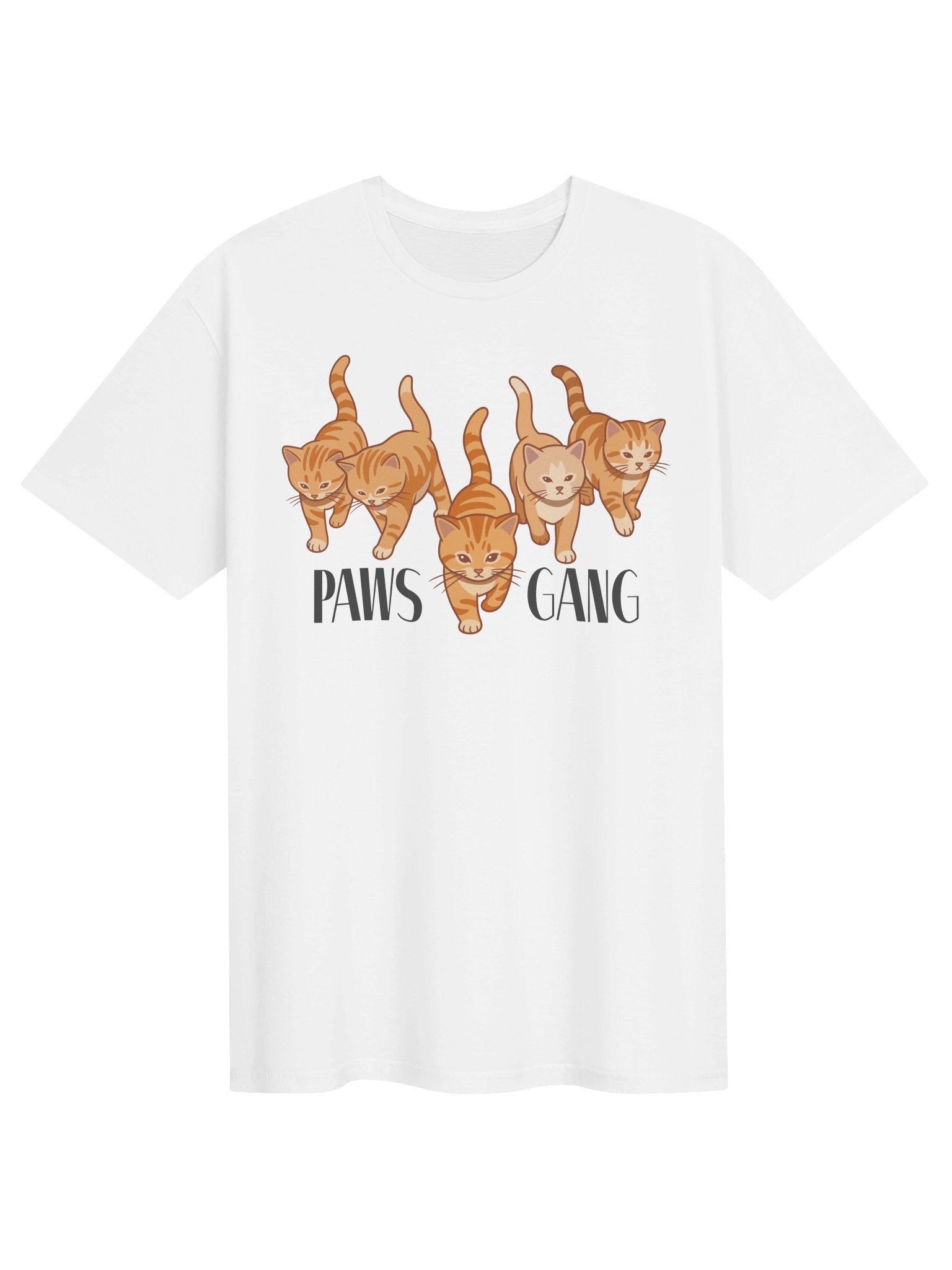 Paws Gang Orange Cat Shirt product image (2)