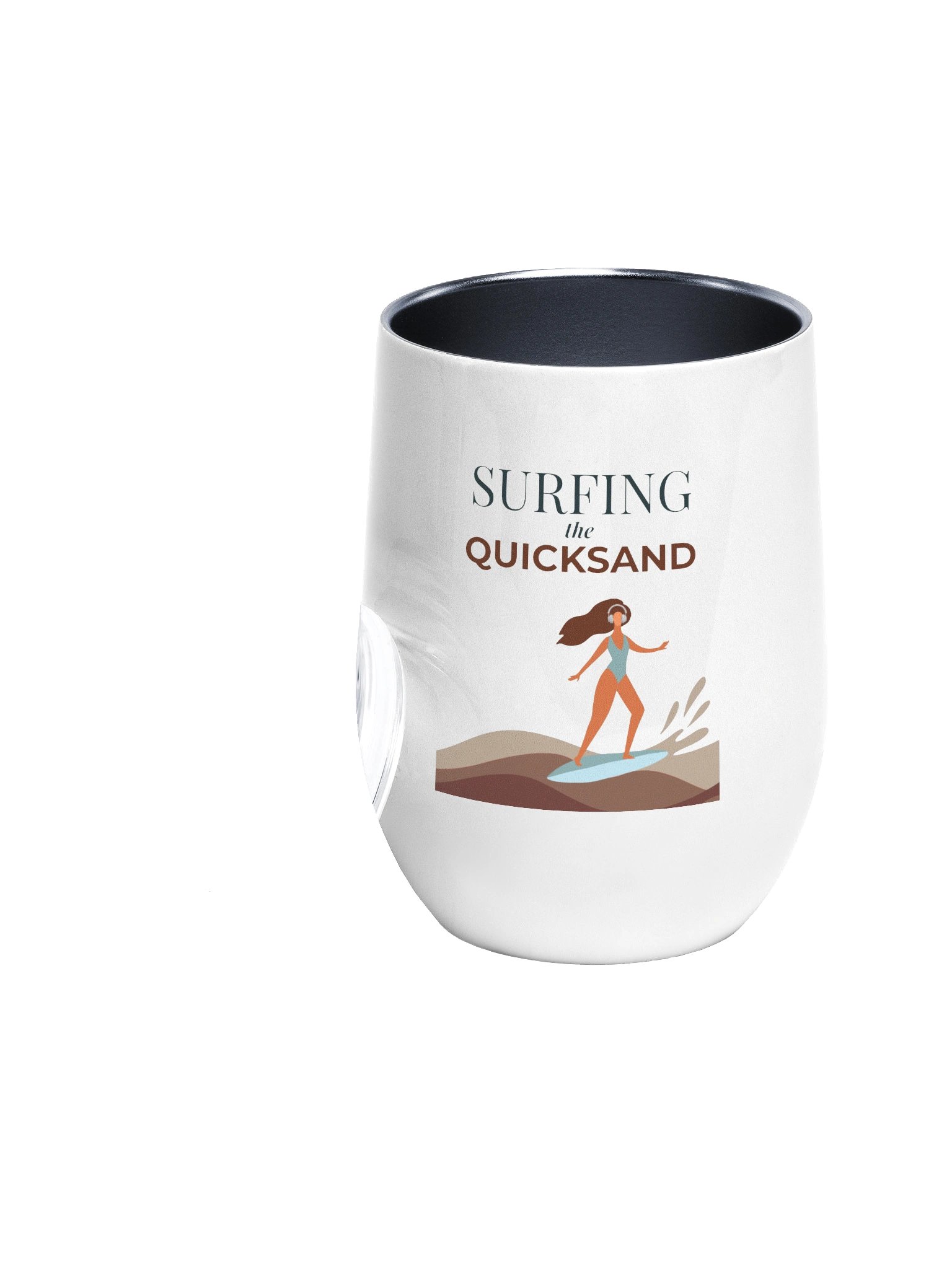 Surfing the Quicksand Podcast Wine Tumbler product image (1)