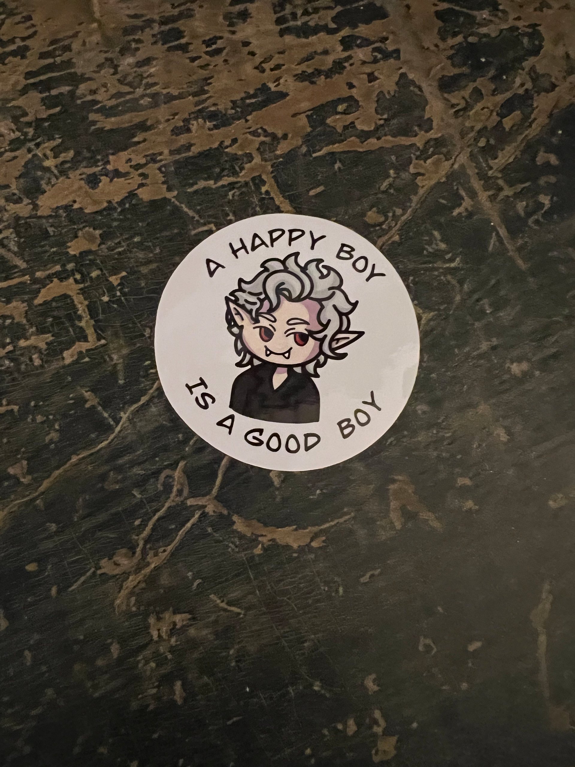 A Happy Boy Is A Good Boy Vinyl Sticker product image (2)