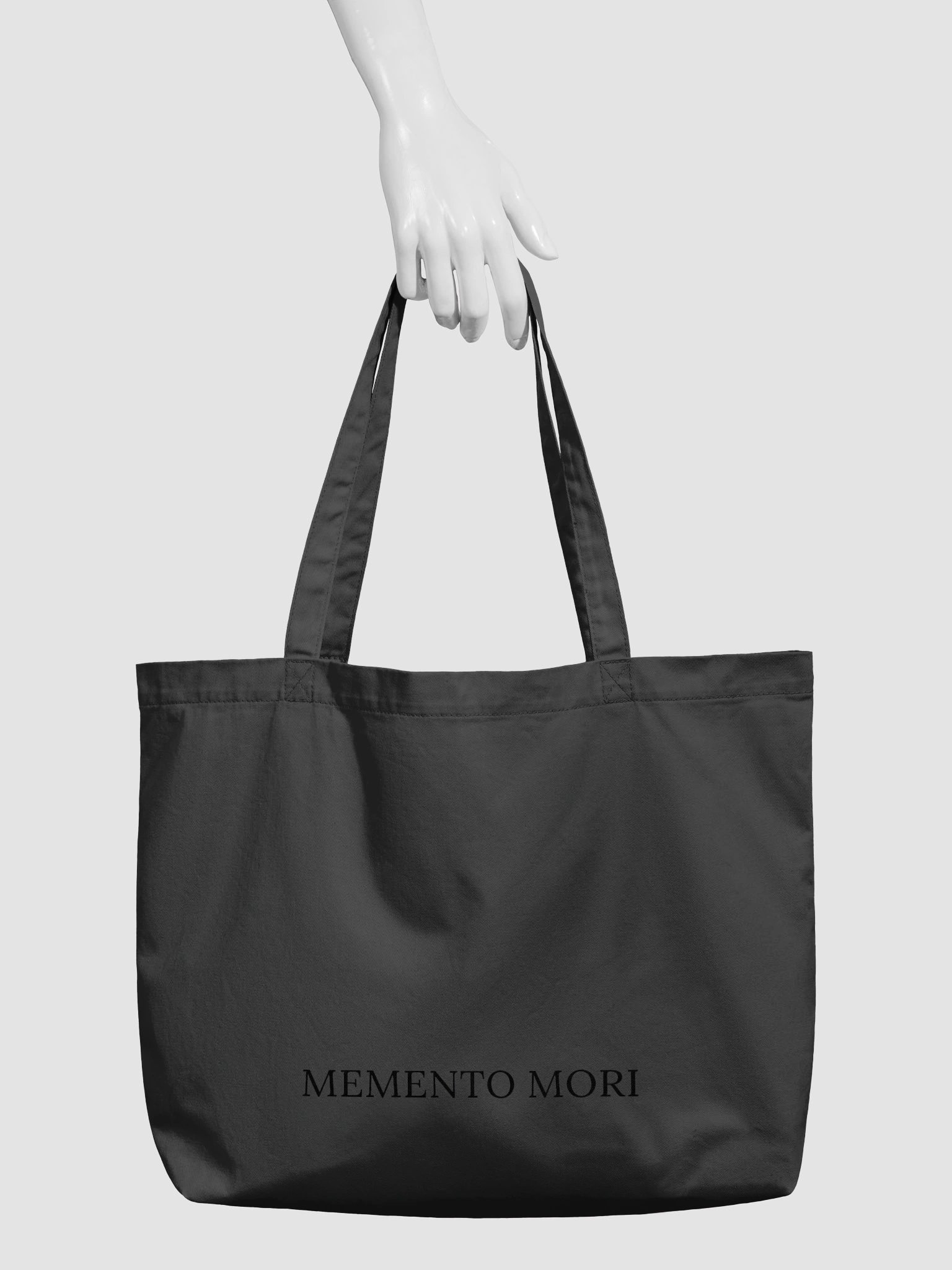 MEMENTO MORI, Black on Black Wide Organic Cotton Tote product image (3)