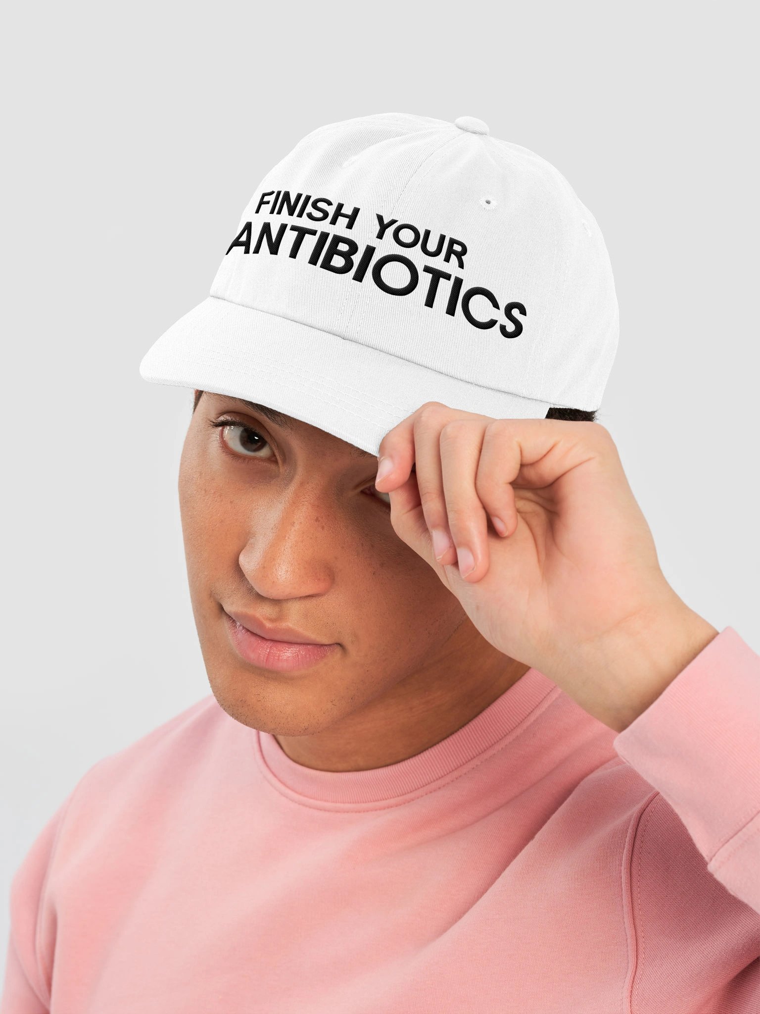 Finish Your Antibiotics Cap (White) product image (5)