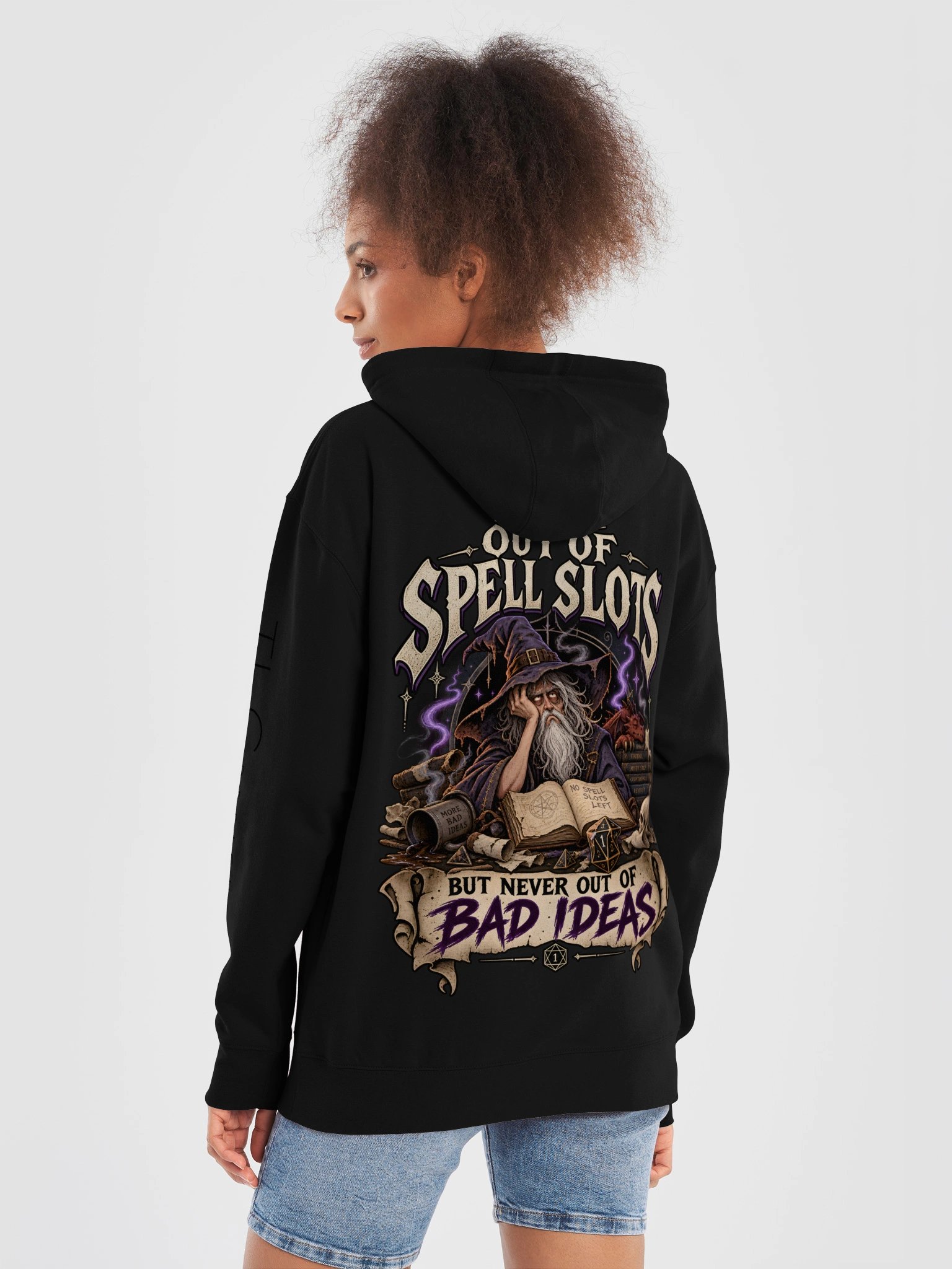 Out of Spell Slots Wizard D&D Hoodie product image (1)