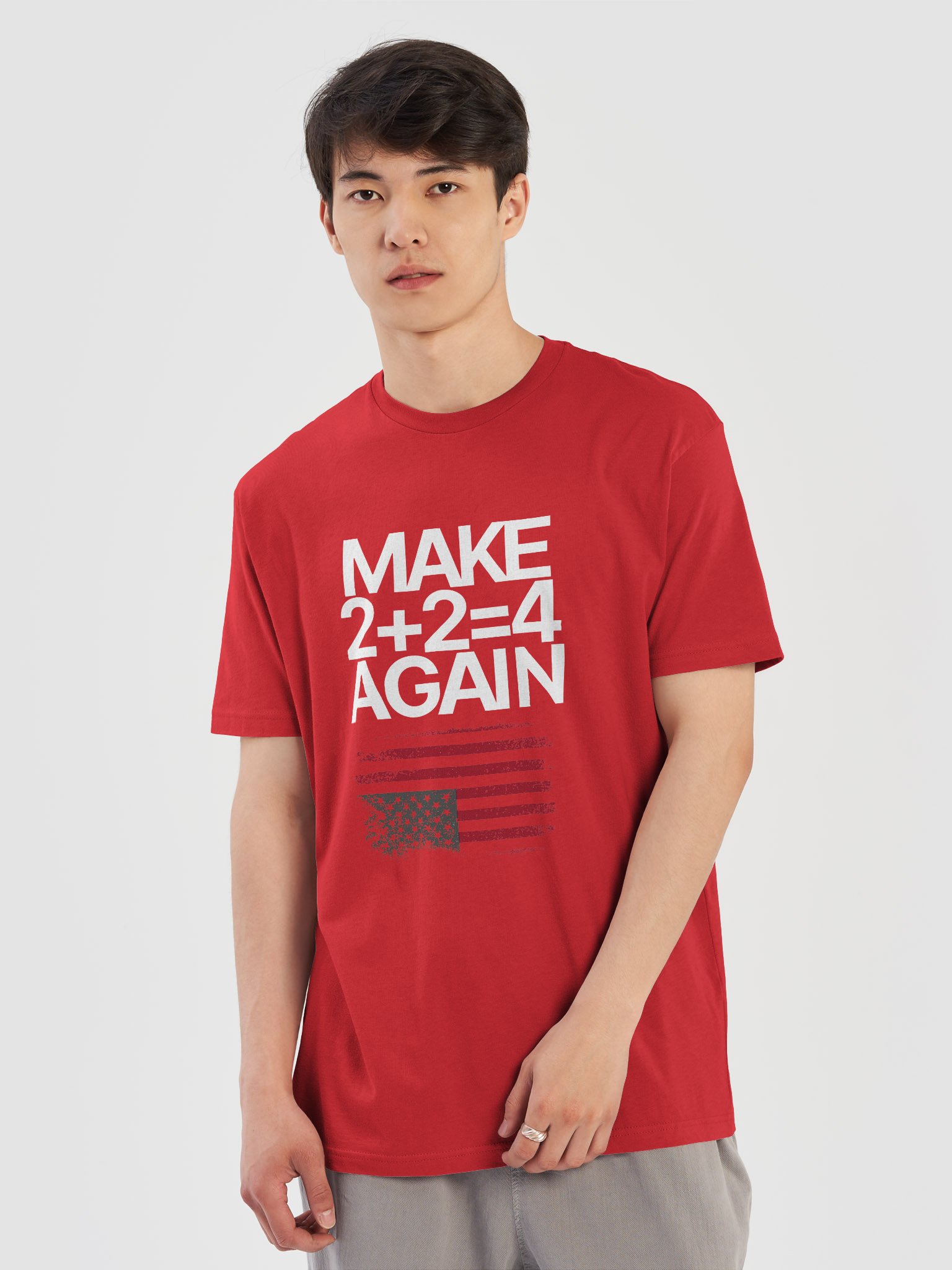 Make 2 + 2 = 4 Again Tee | Red product image (5)