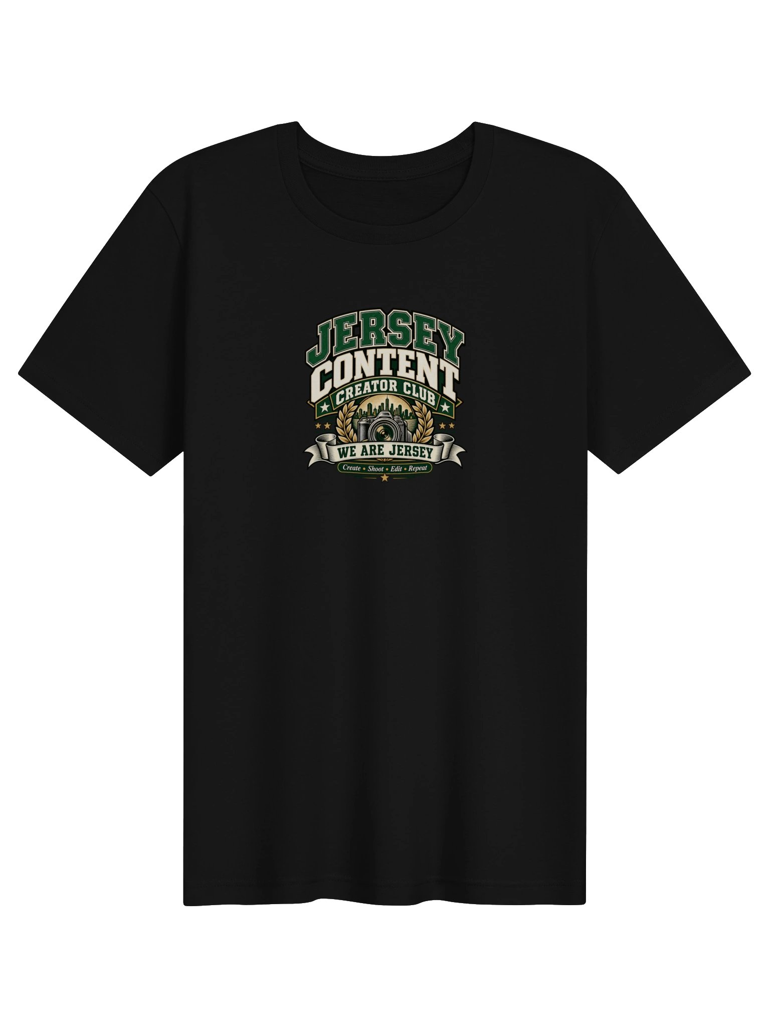 Jersey Content Creator Club T-Shirt — Compact Graphic product image (1)