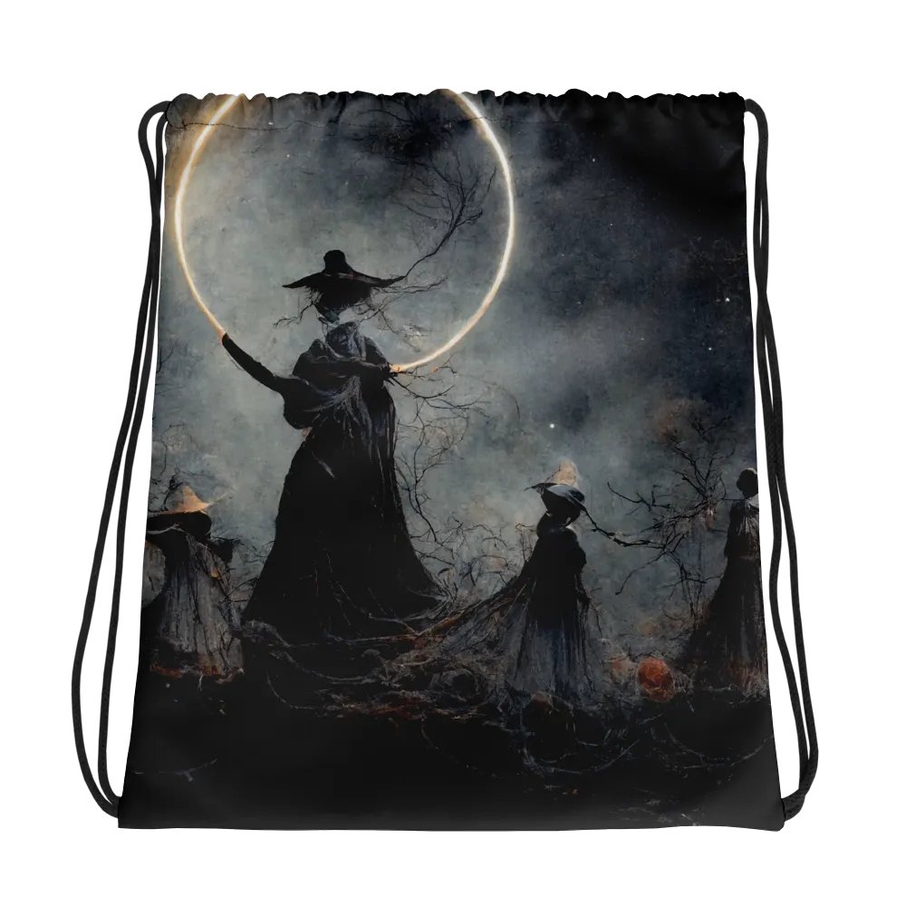 Contrast Straps All-Over Drawstring Bag product image (1)