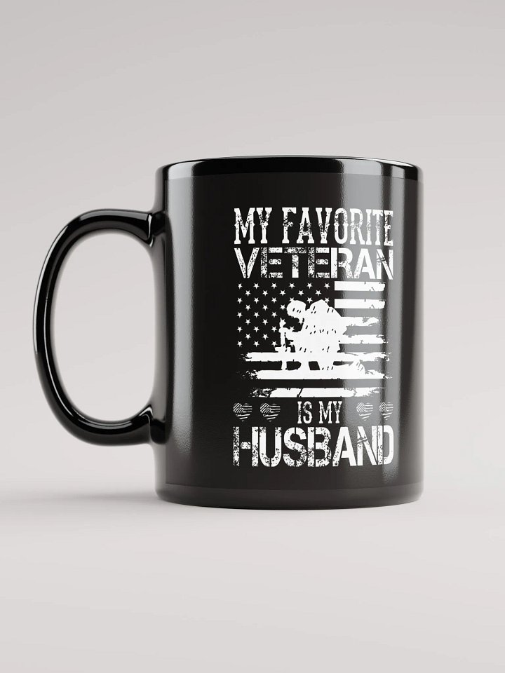 My Favorite Veteran Is My Husband - Black Mug product image (2)