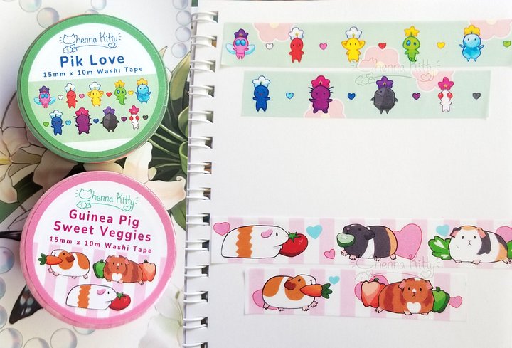 Guinea Pig Sweet Veggies Washi Tape product image (2)