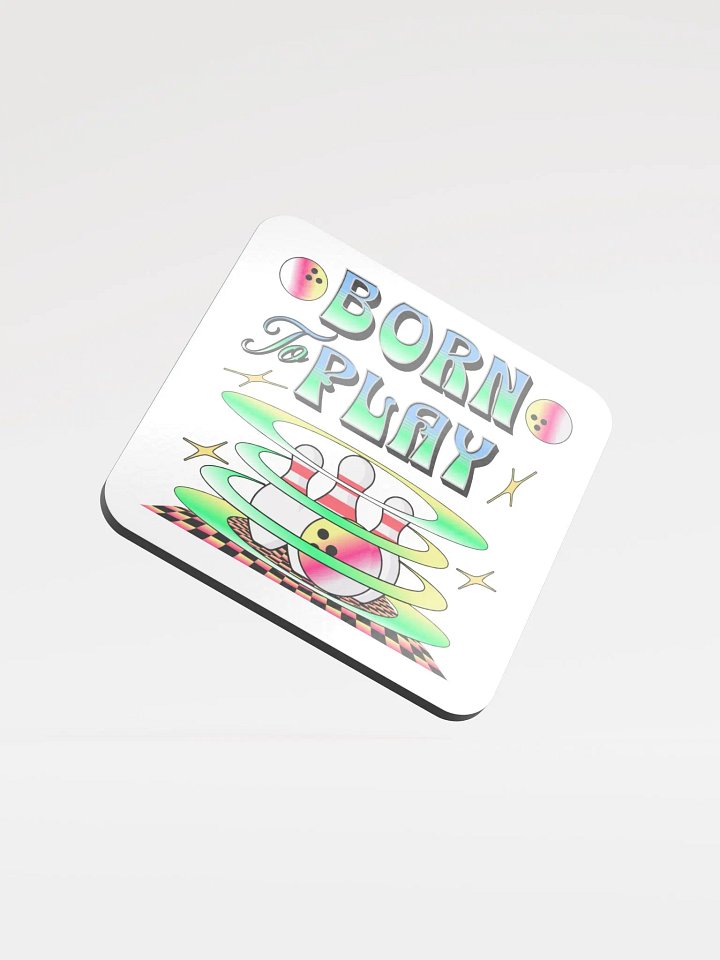 Born To Play Bowling Playful Pins Cork Coaster Set product image (2)