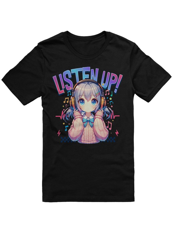 Unique Listen Up Anime Girl T-Shirt for Manga Fans product image (3)