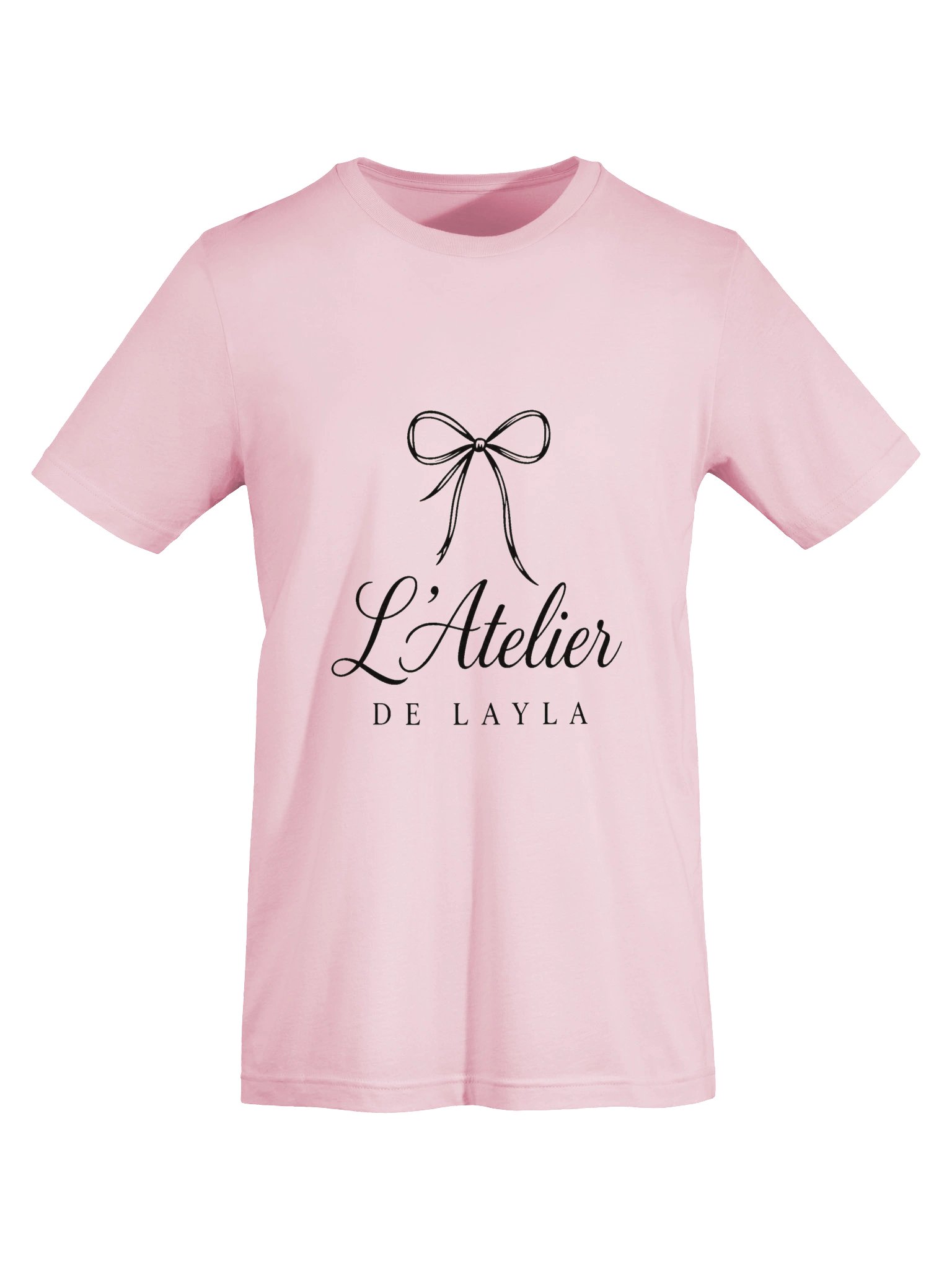 L’Atelier de Layla Bow T-Shirt, Black Lettering product image (34)