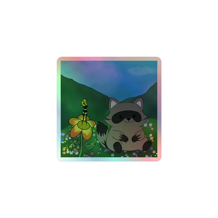 plouj33 x RespawnRaccoon Holographic Sticker product image (1)