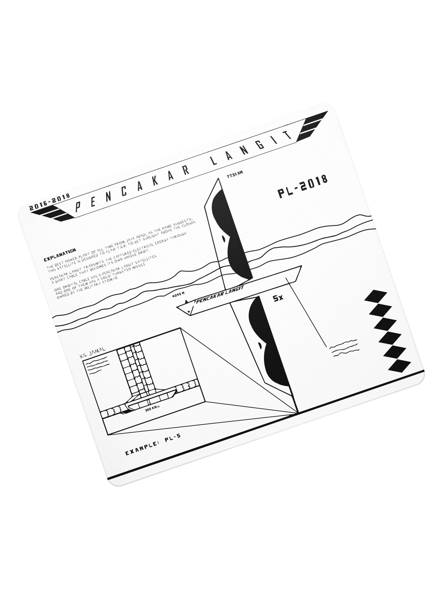DESKMAT | PENCAKAR LANGIT (WHITE EDITION) product image (1)