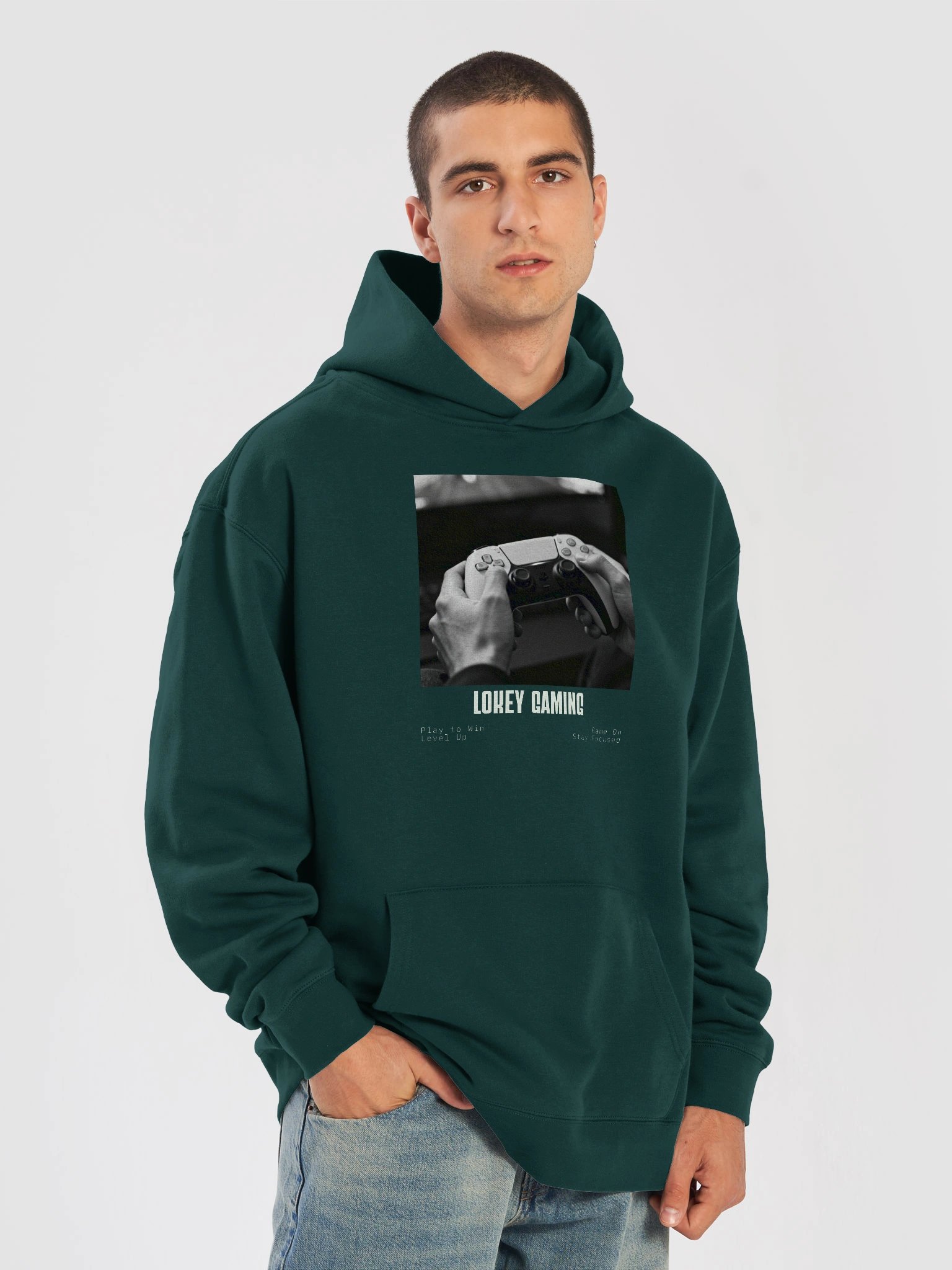 Gamer's Grayscale Comfort Hoodie product image (7)