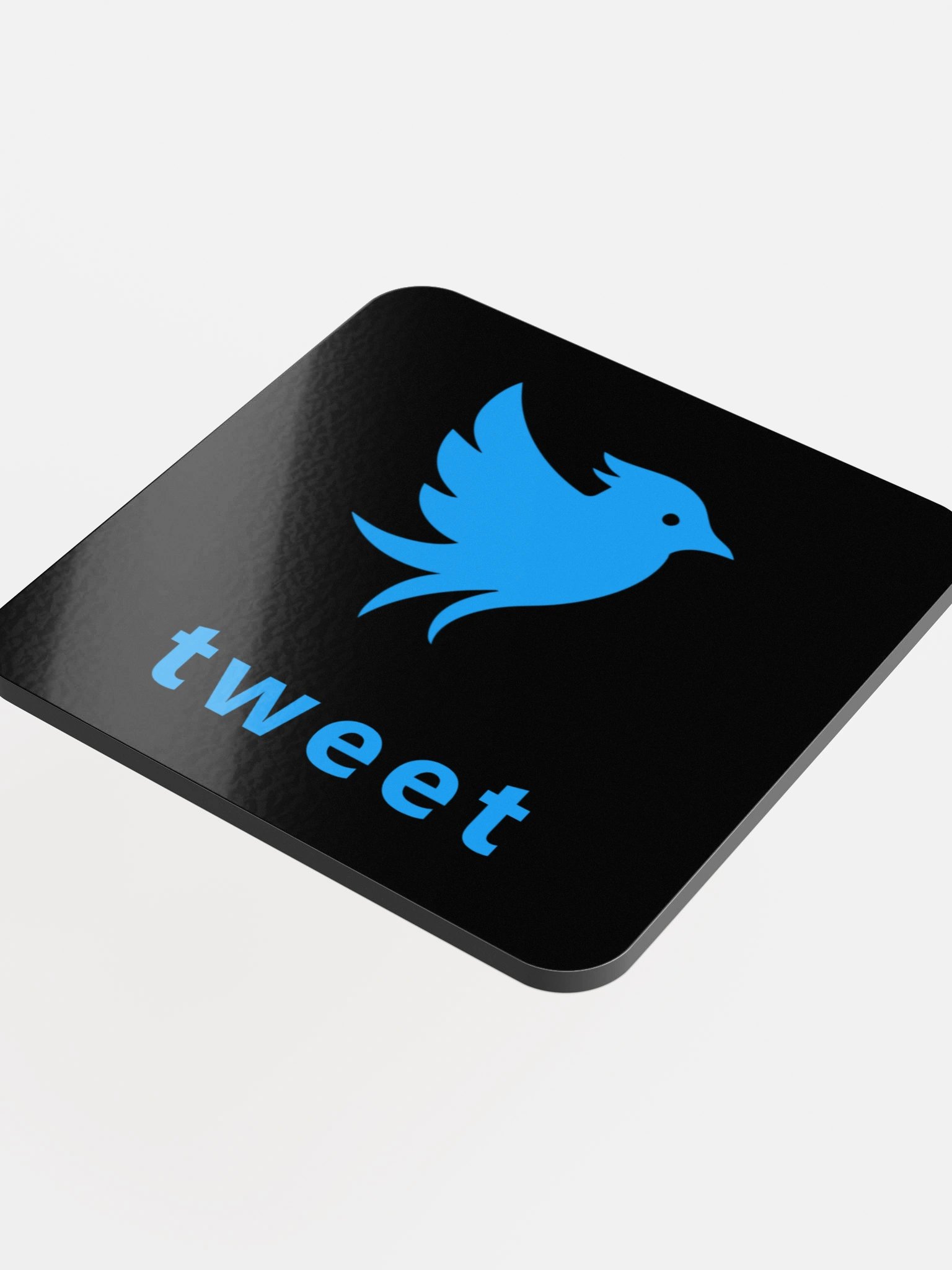 Tweet Logo - Black Coaster product image (4)