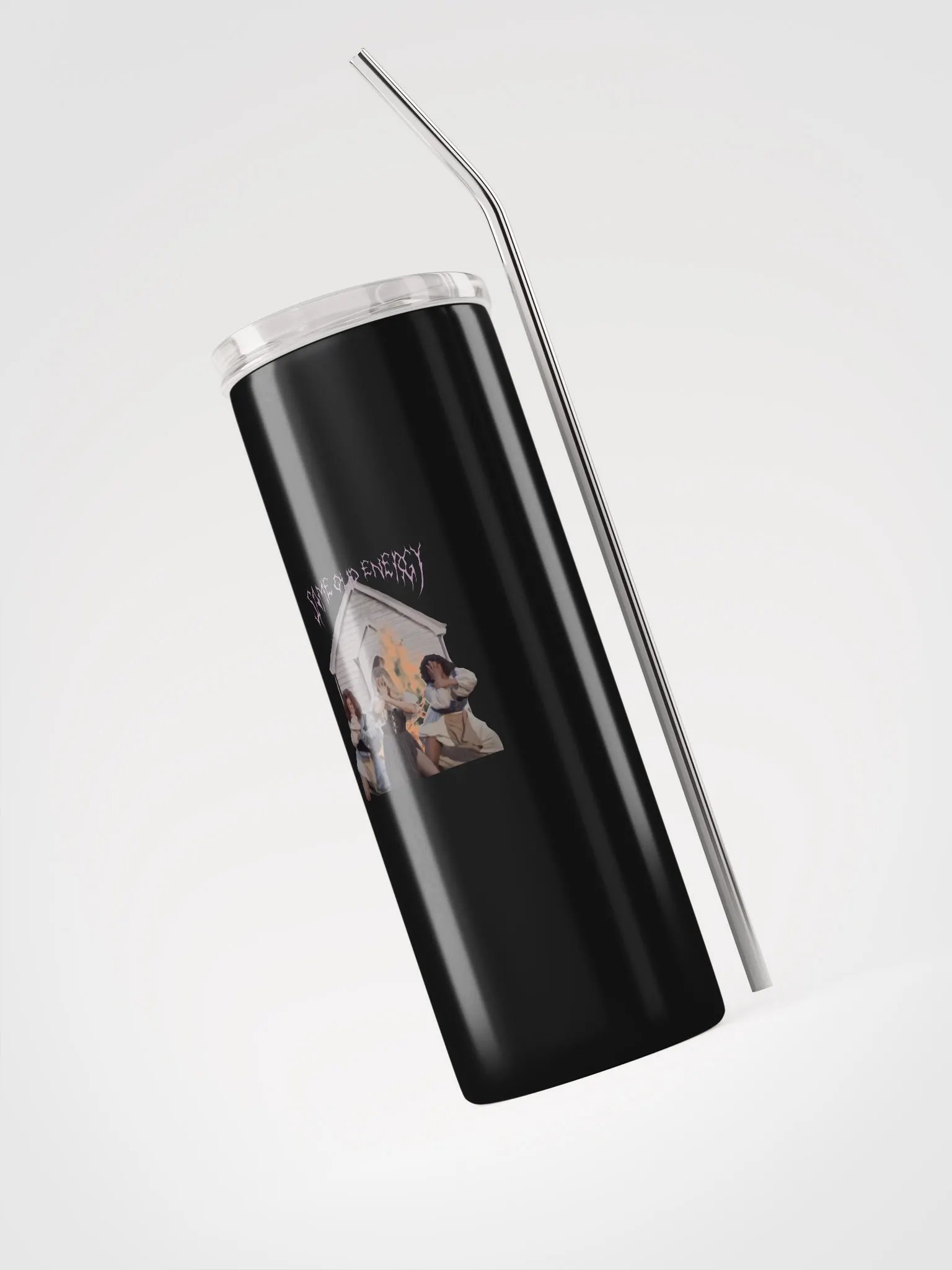 'Same Old Energy' Metal Eco Tumbler (and eco straw) product image (3)