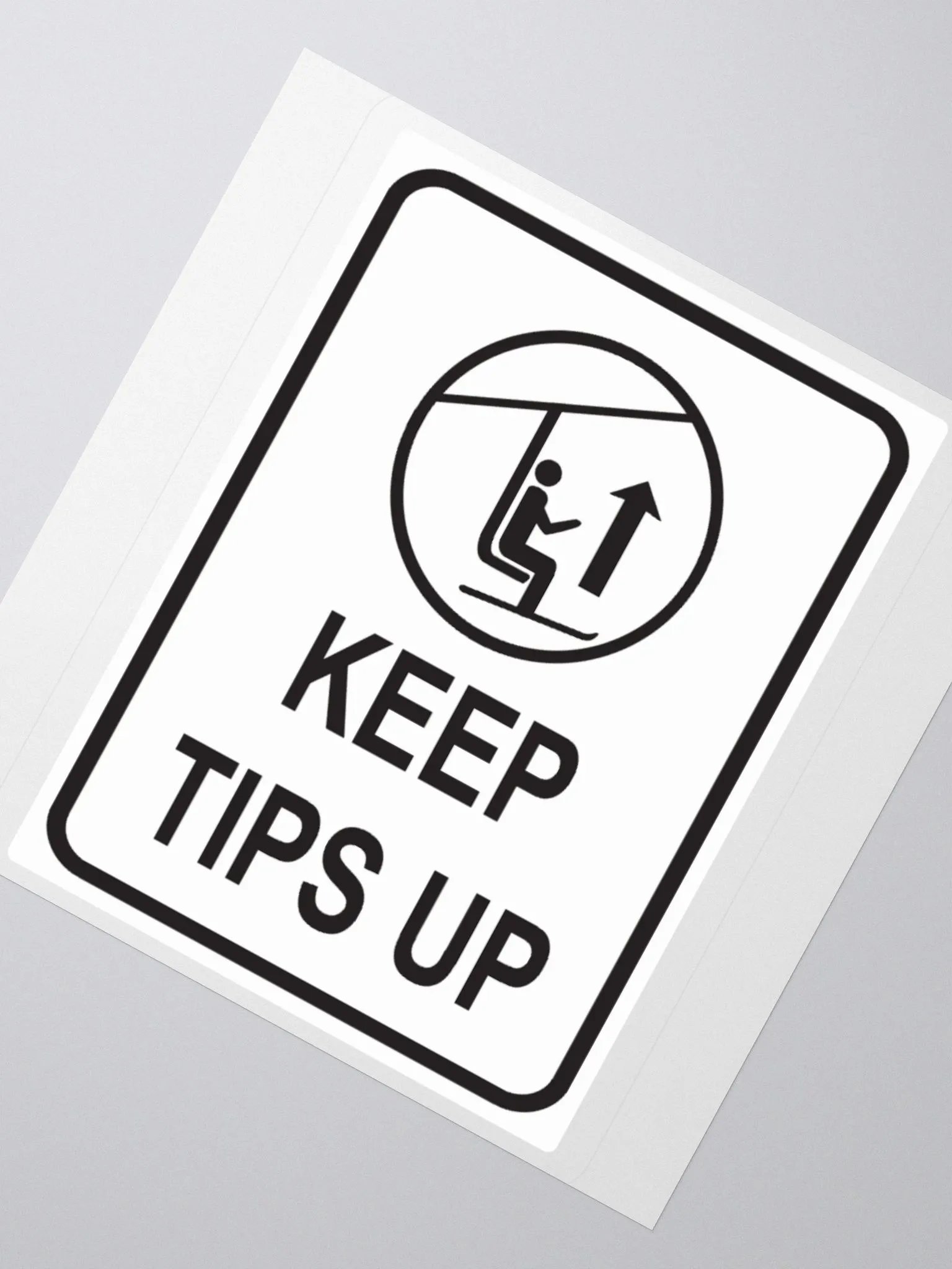 Keep Tips Up - Kiss-Cut Silhouette Sticker product image (2)