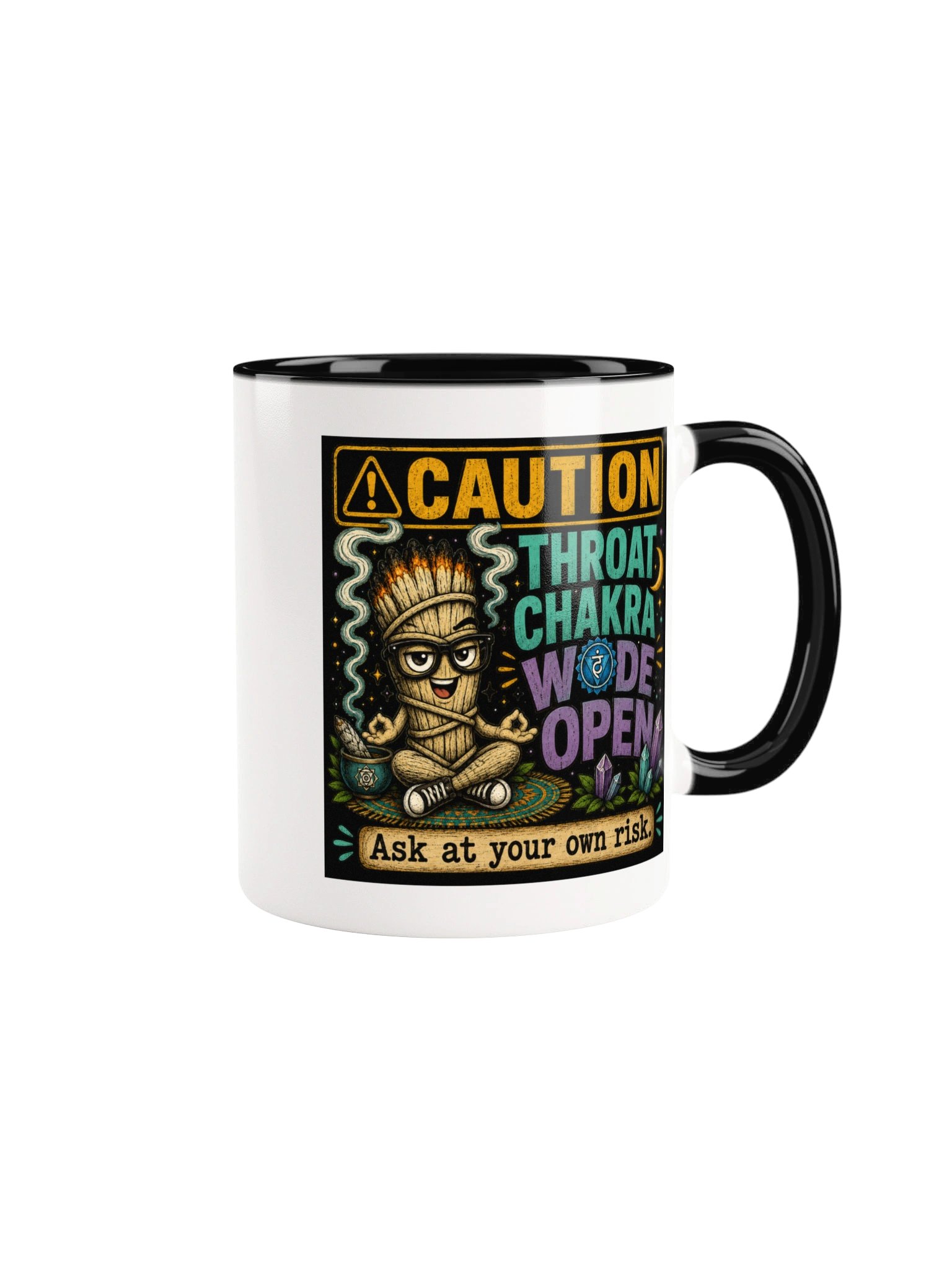 Smudgy the Sage - Throat Chakra Wide Open Coffee Mug product image (8)