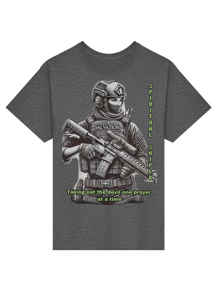 Spiritual Sniper Christian Faith Apparel Taking Out the Devil One Prayer at a Time Kingdom Warrior Design product image (1)