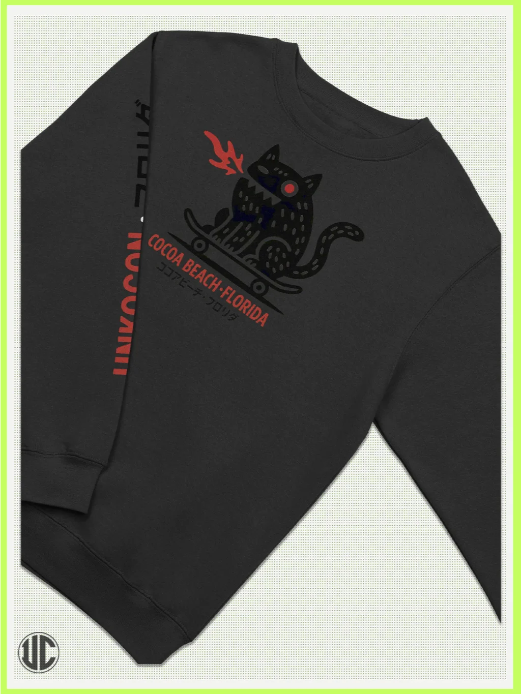 UnkoCon – Cocoa Beach FL Skater Crew Neck Sweatshirt product image (4)