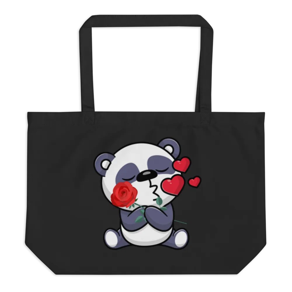 Panda Love Organic Tote Bag product image (1)