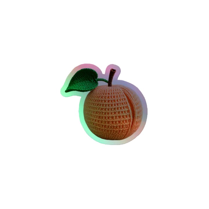 CozyAvocado Kiss-Cut Holographic Sticker Sheet Peach #1 product image (1)